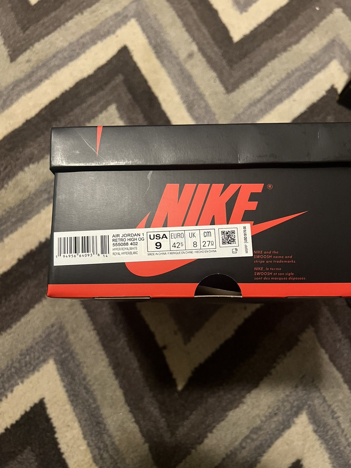 Jordan Brand × Nike Nike Air Jordan 1 Retro High OG Hyper Royal Size 9 Size US 9 / EU 42 - 10 Thumbnail