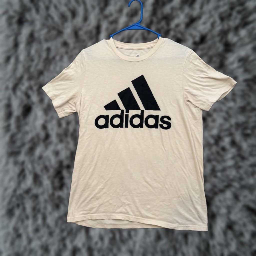 Adidas Adidas Shirt Mens Medium Beige Amplifier Tee Athletic Logo Graphic Casual Top Size US M / EU 48-50 / 2 - 1 Thumbnail