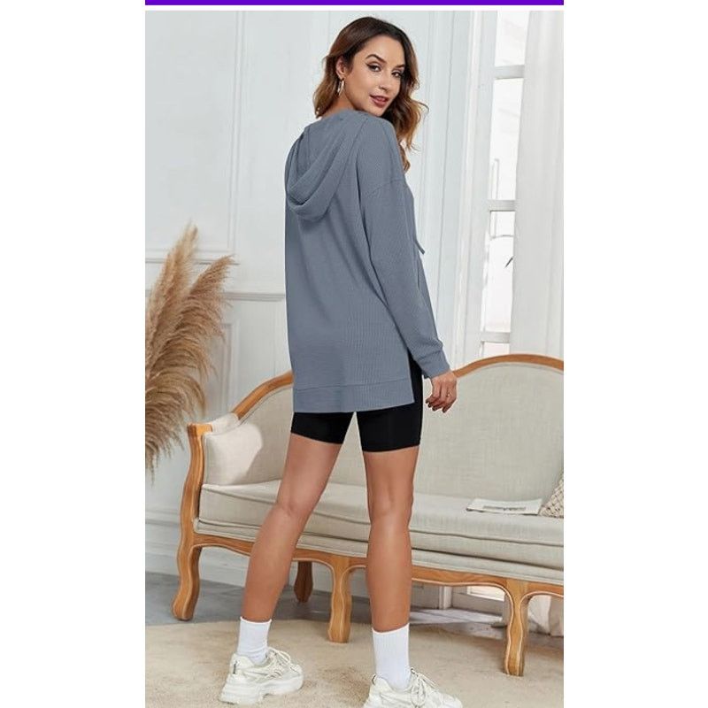 The Unbranded Brand Women's Sweater Blue-Gray SIZE L Polyester/Spandex Size L / US 10 / IT 46 - 2 Thumbnail
