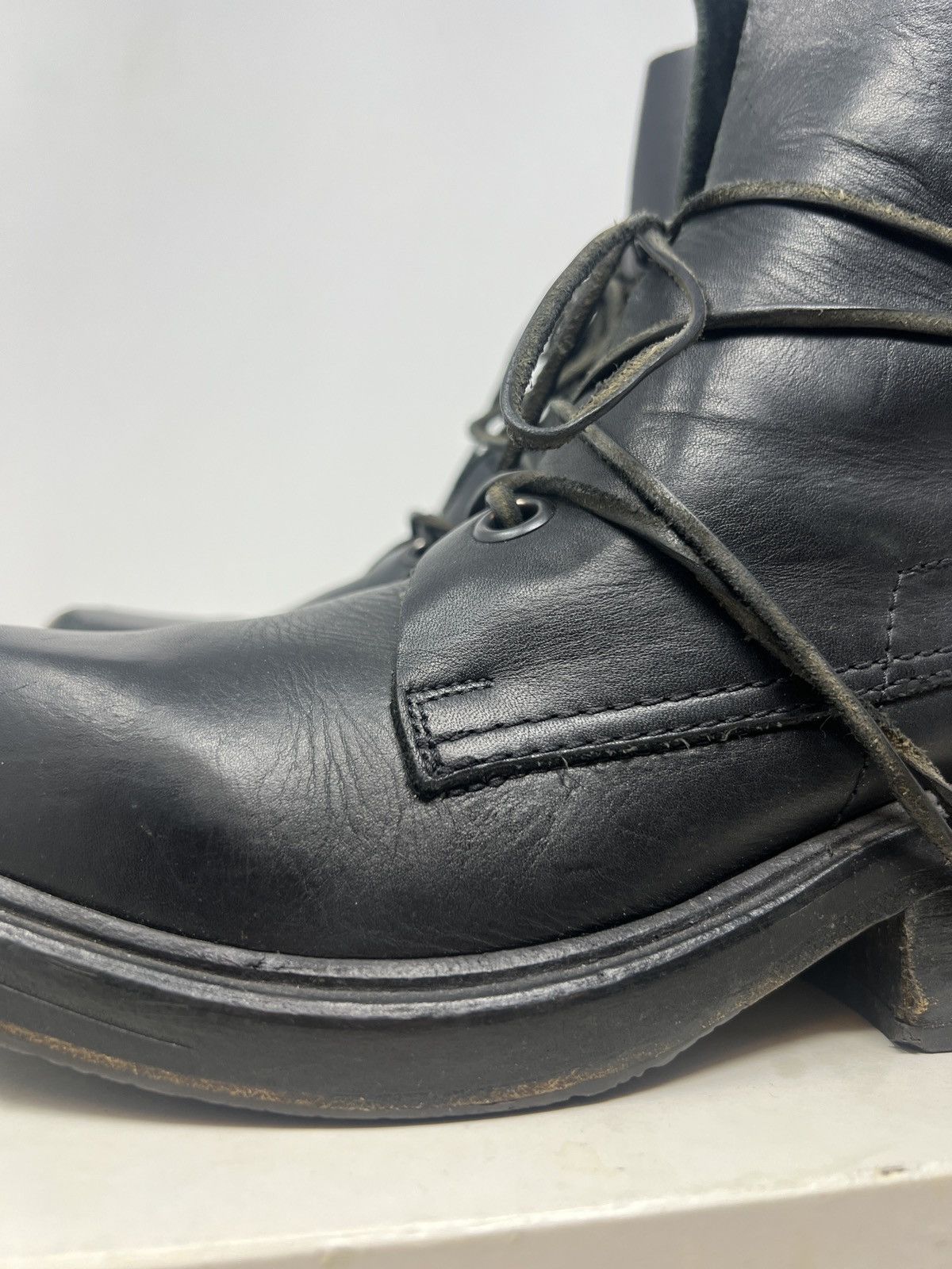 Dirk Bikkembergs Vintage 90s DIRK BIKKEMBERGS Black Pierced Heel Boot SZ 40 Size US 7 / EU 40 - 6 Thumbnail