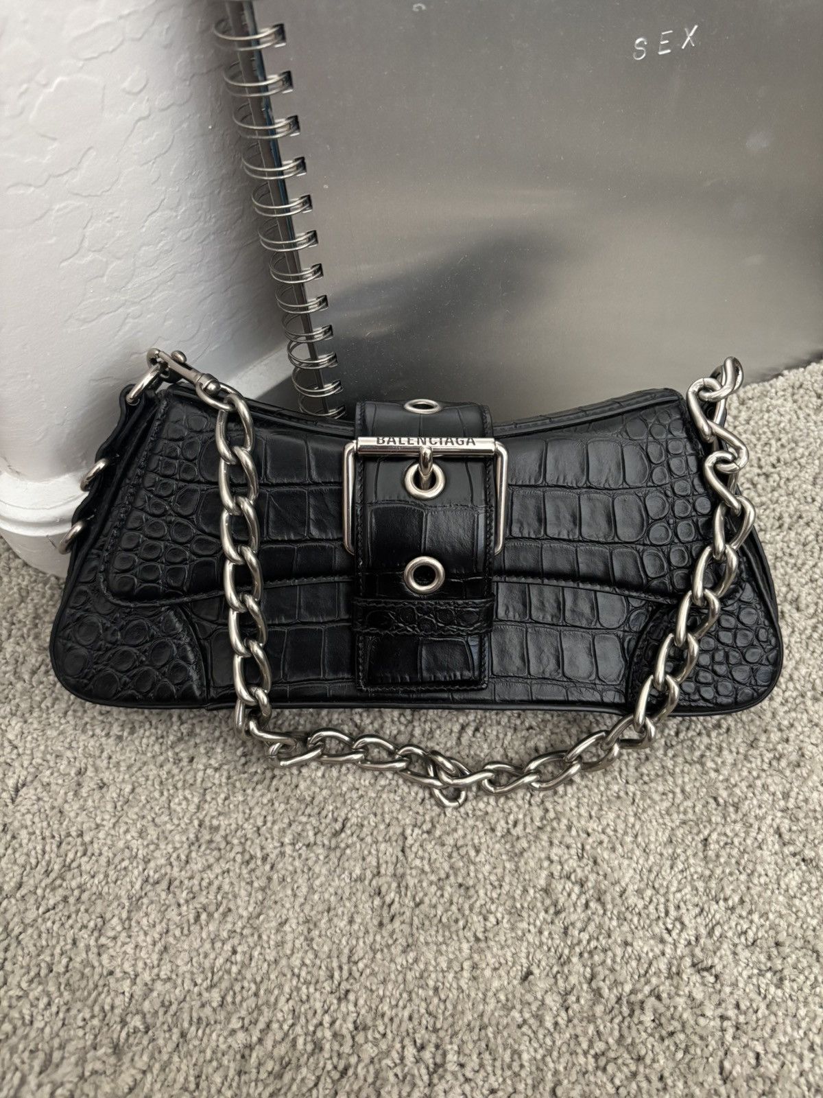 Balenciaga Balenciaga Small Embossed Lindsay Shoulder Bag Size ONE SIZE - 1 Thumbnail