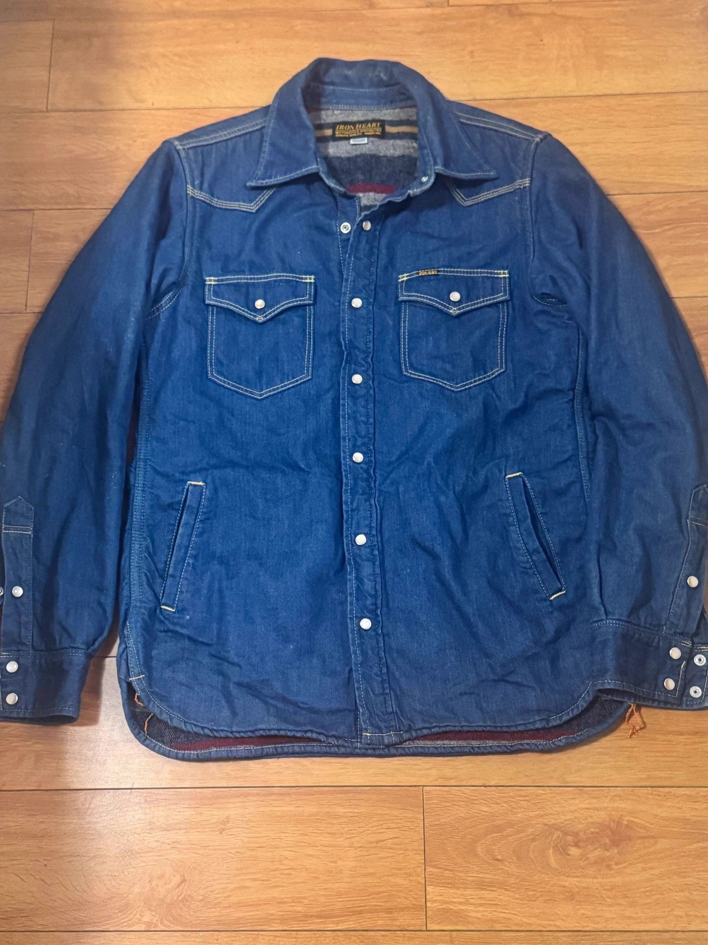 Iron Heart IRON HEART Fleece Lined Heavyweight Shirt M Rare Fades Size US M / EU 48-50 / 2 - 1 Thumbnail