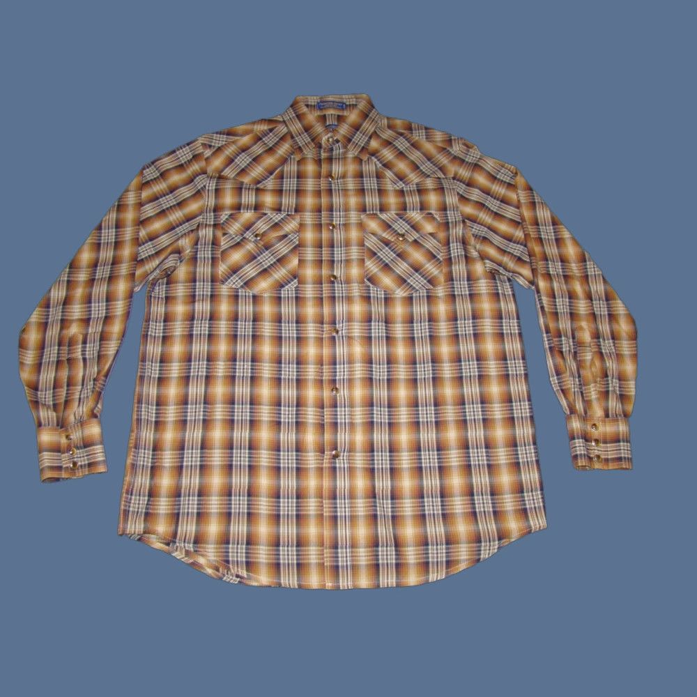 Pendleton Pendleton Frontier Mens Small Brown Plaid Pearl Snap Long Sleeve Western Shirt Size US S / EU 44-46 / 1 - 1 Thumbnail