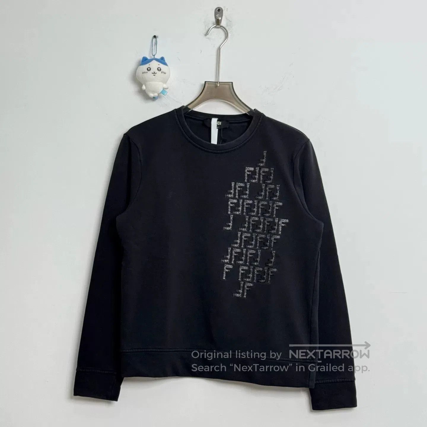 Fendi Fendi Black Logo Gradient Sweatshirt Size M. Size US M / EU 48-50 / 2 - 1 Thumbnail