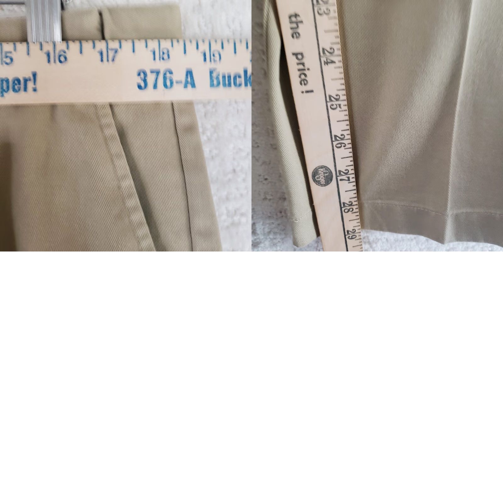 Vintage LL Bean Pants Mens 37X29 Khaki Cotton Adjustable Comfort Waist Straight Leg NWT Size US 37 - 10 Thumbnail