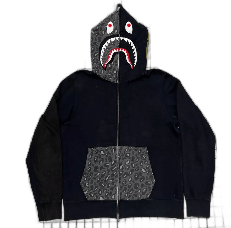 Bape BAPE Shark Zip Jacket in Black and Gray Size US L / EU 52-54 / 3 - 1 Thumbnail