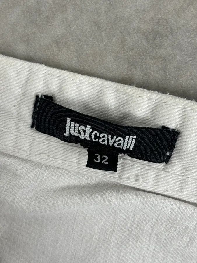 Just Cavalli 2010s Cavalli White Distressed Denim Jeans Size US 32 / EU 48 - 10 Thumbnail