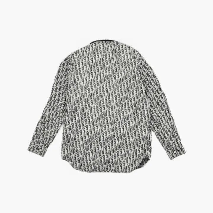 Dior Dior Dior Oblique Print Long Sleeve Denim Shirt 0079-2507 Size US M / EU 48-50 / 2 - 3 Thumbnail