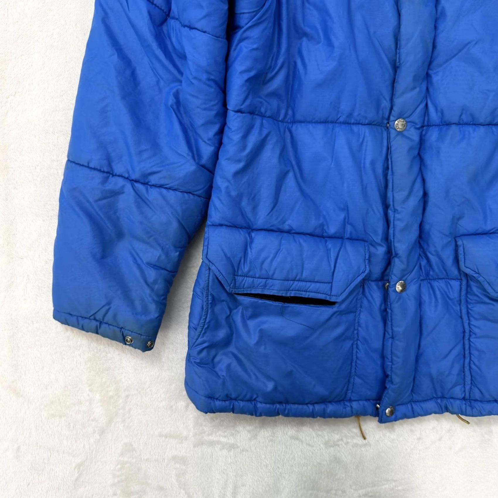The North Face VINTAGE The North Face Puffer Jacket Mens Large Blue Hooded Insulated Quilted Zipper Pocket 1970s Outdoor Ski Winter - Mens Size US L / EU 52-54 / 3 - 5 Thumbnail