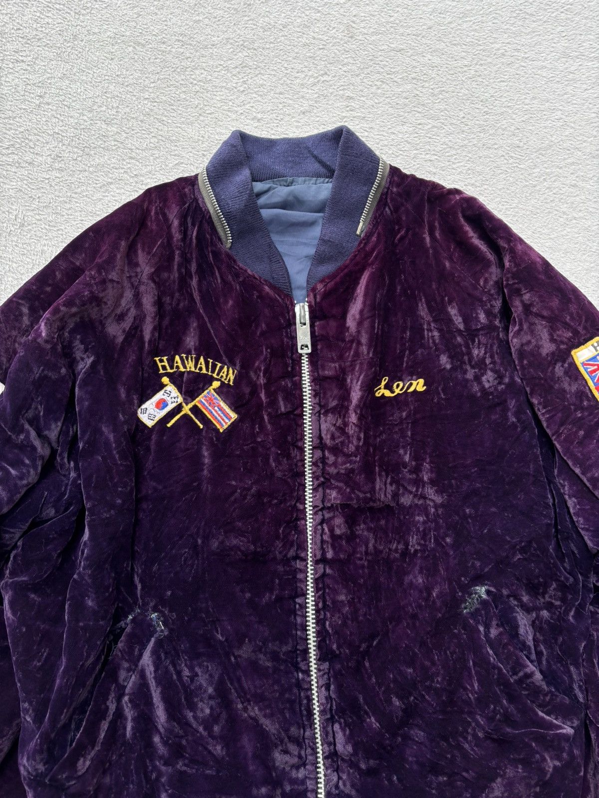 Vintage 1970s Korea Sukajan Velvet Bomber Jacket Size US M / EU 48-50 / 2 - 5 Thumbnail