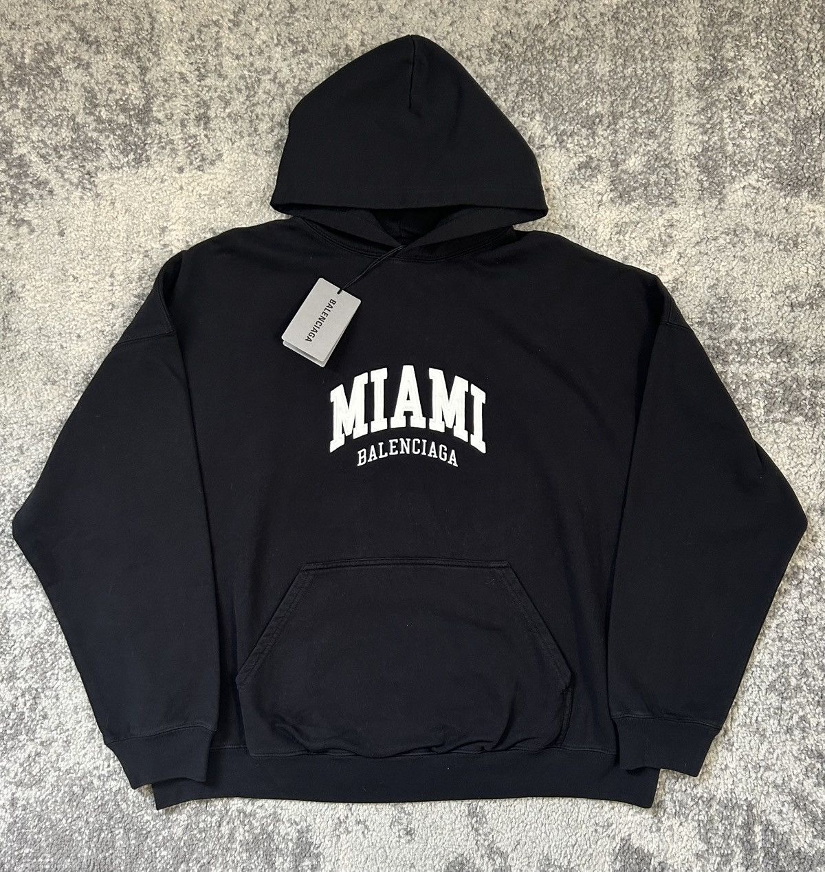 Pre-owned Balenciaga 2021  City Series Miami Hoodie In Black