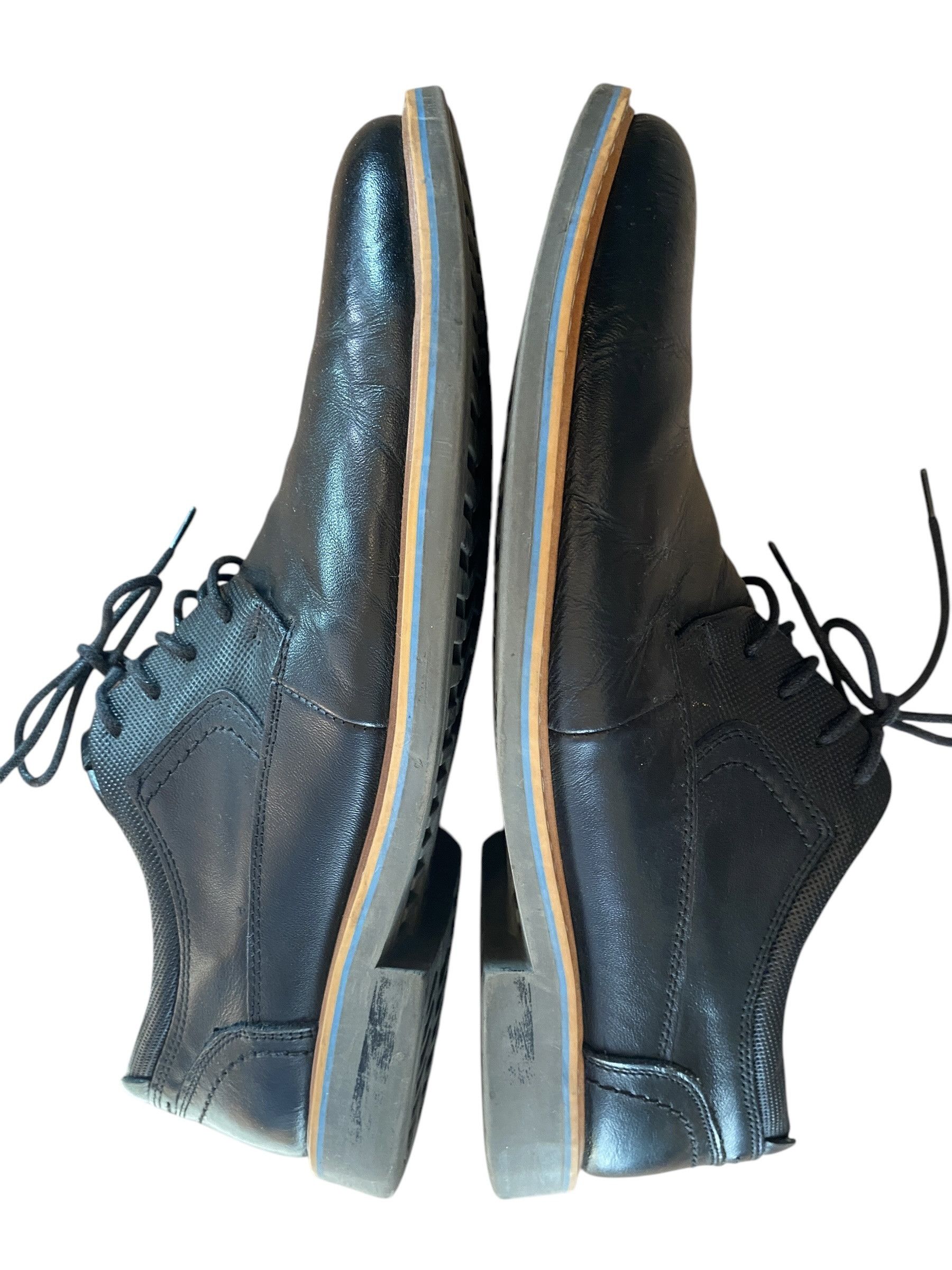 Steve Madden Steve Madden Leather Black Shoes Size US 11 / EU 44 - 2 Thumbnail