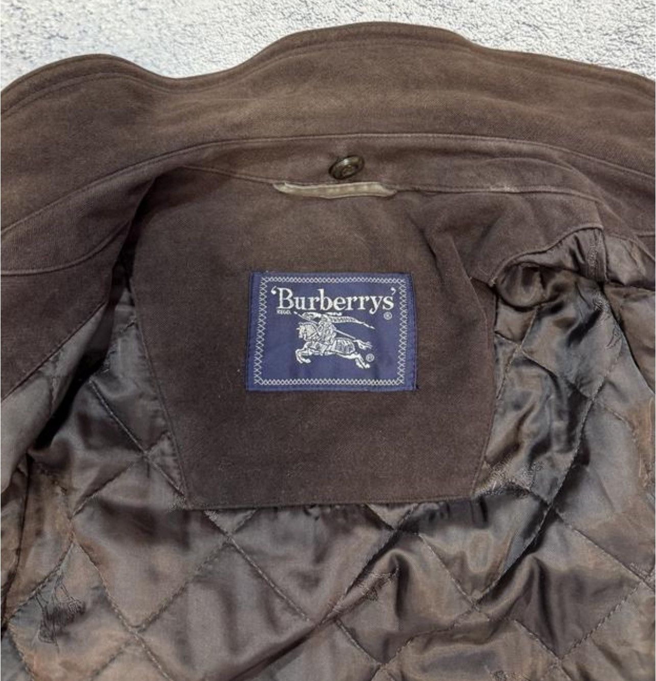 Burberrys men's jacket original vintage rare brown with logo