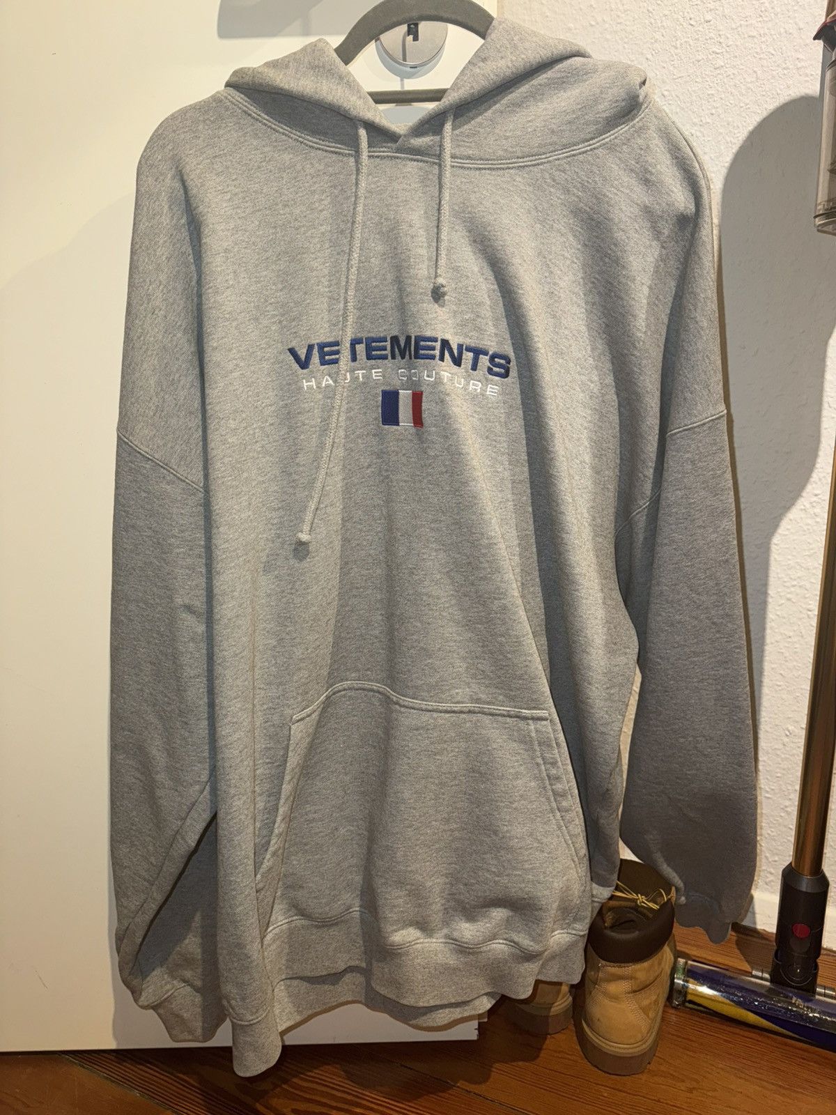 Vetements Vetements Grey „French Flag Hoodie“ Size US S / EU 44-46 / 1 - 1 Thumbnail