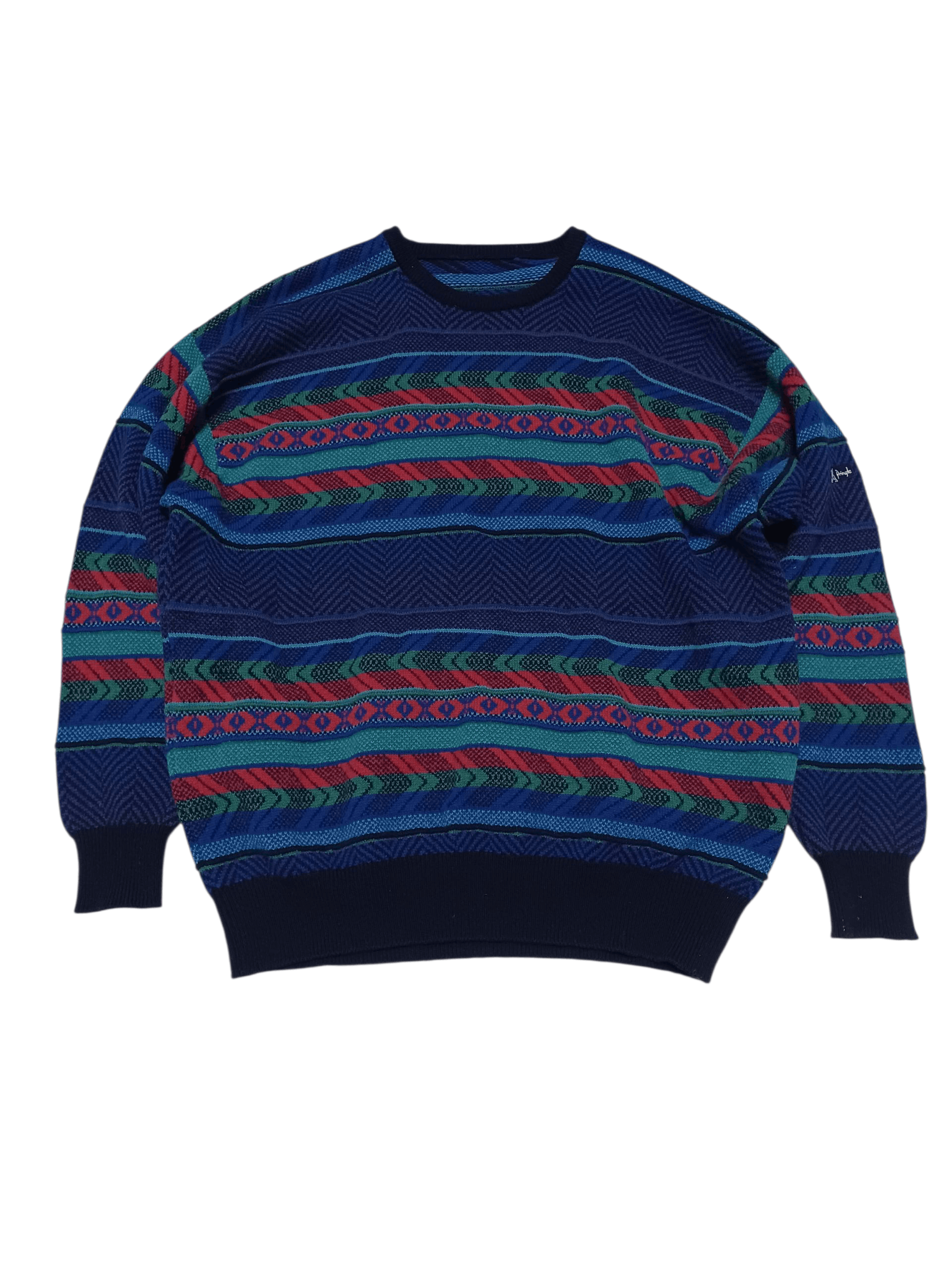 Pringle Of Scotland PRINGLE OF SCOTLAND VINTAGE 100% WOOL COOGI STYLE SWEATER Size US XXL / EU 58 / 5 - 1 Thumbnail