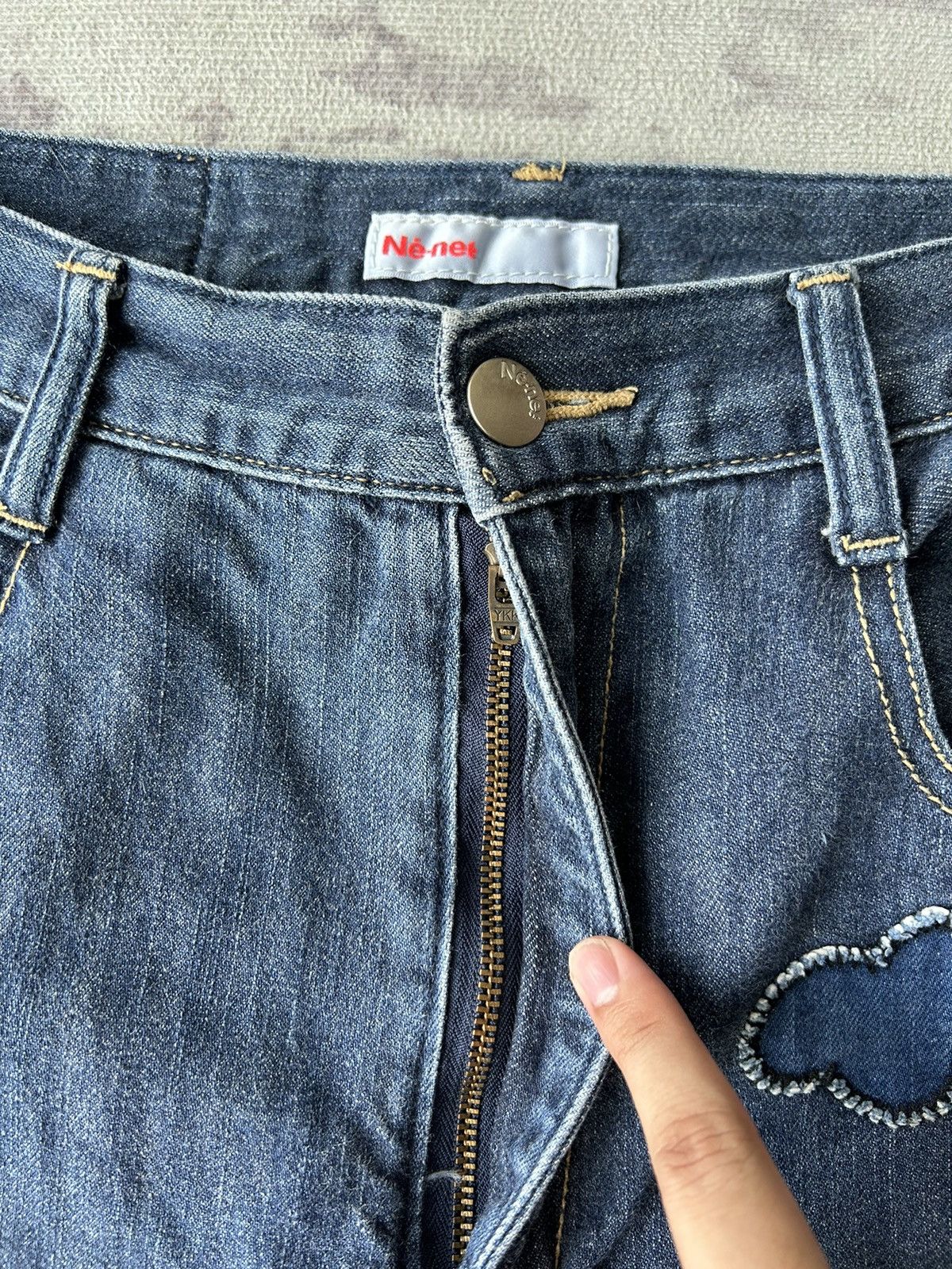 Ne-Net Issey Miyake By Ne-net Patchwork Jeans Size US 29 - 10 Thumbnail
