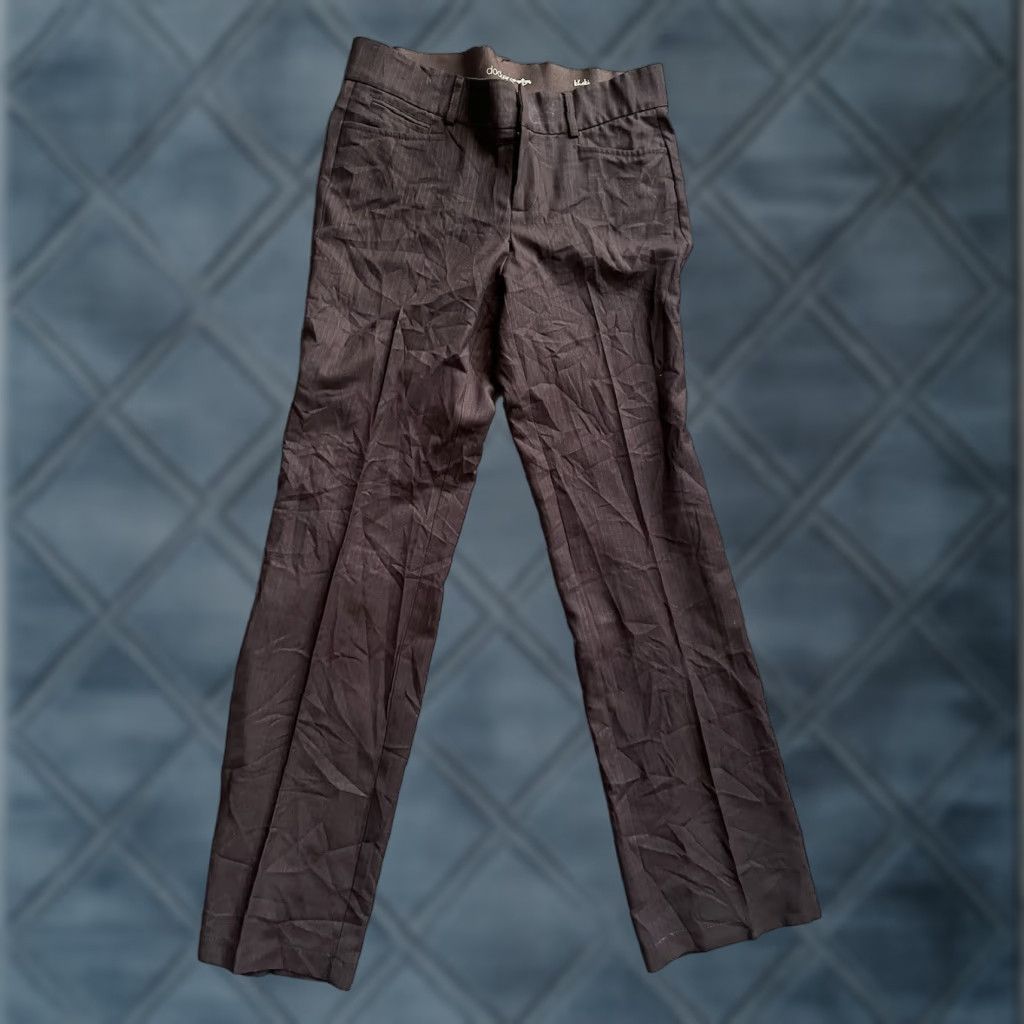 Dockers DOCKERS Pants 4M Brown Pinstripe Khaki Goodness Straight Elastic Waist Womens Size 27" / US 4 / IT 40 - 1 Thumbnail