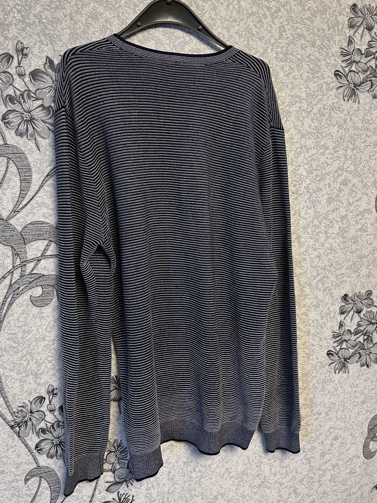 Lacoste Lacoste retro y2k OOs Navy Striped jumper pull knitwear Size US L / EU 52-54 / 3 - 7 Thumbnail