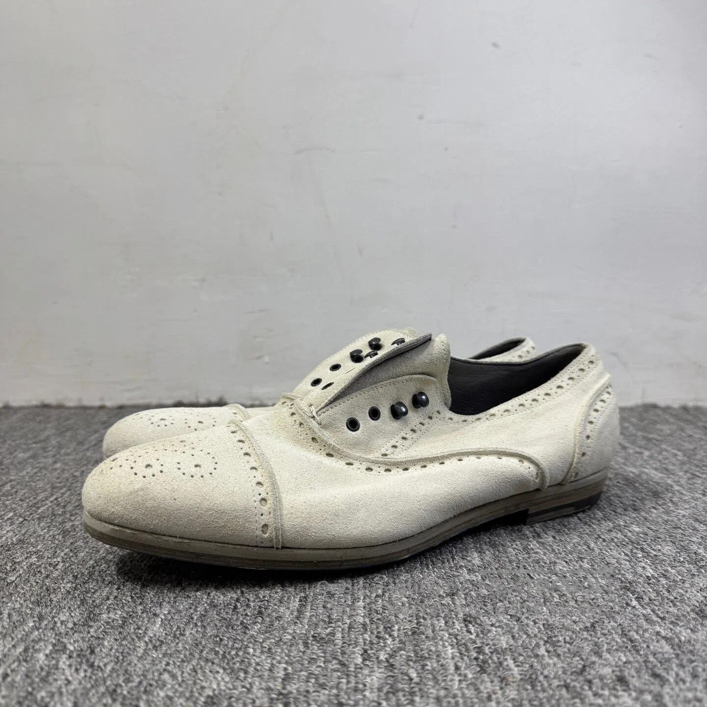 Andrea Pompilio ANDERA POMPILIO Carved leather suede shoes| Size US 7 / EU 40 - 1 Thumbnail