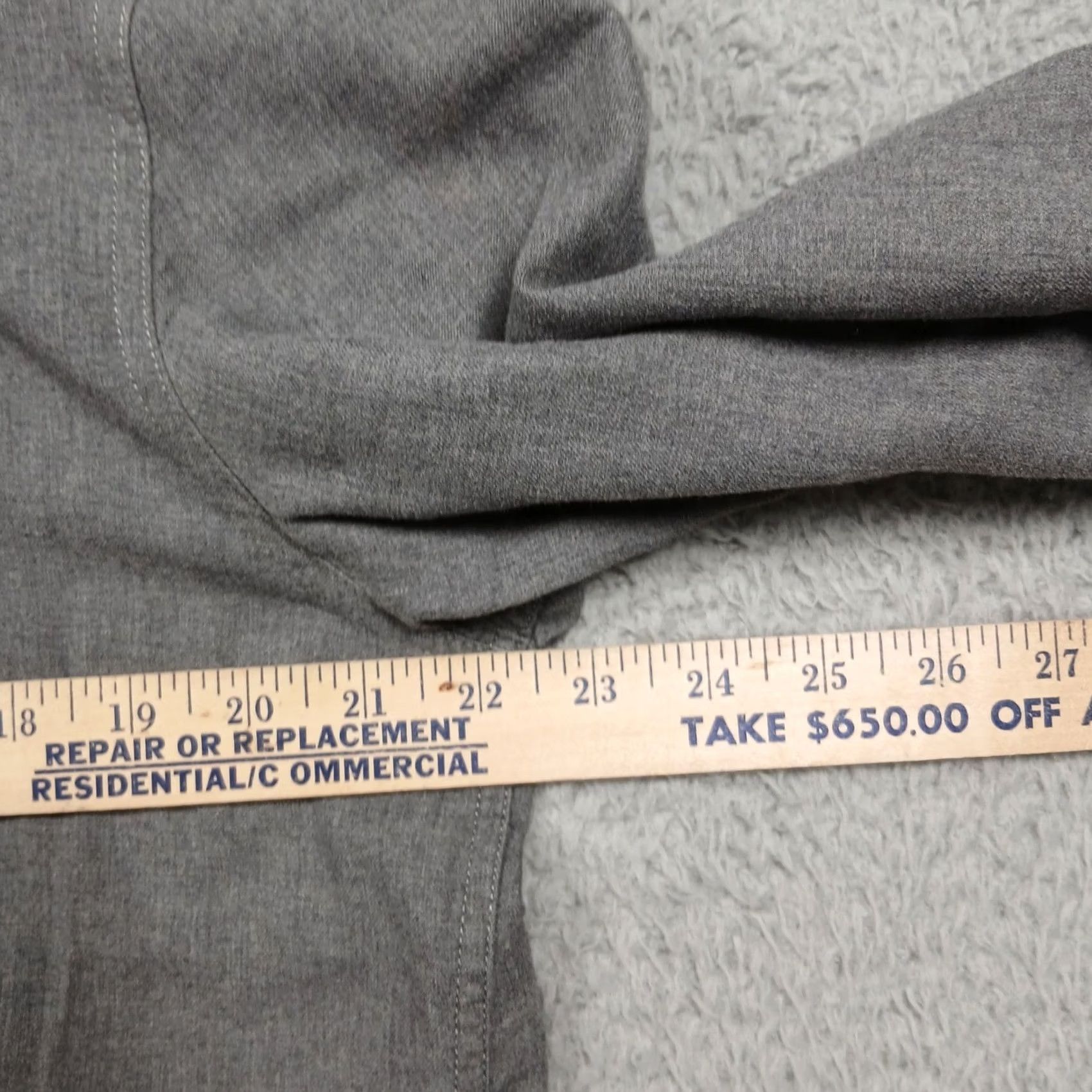 Lucky Brand Lucky Brand Casual Shirt L Gray Long Sleeve Button Down Men's White Label Fit Size US L / EU 52-54 / 3 - 5 Thumbnail