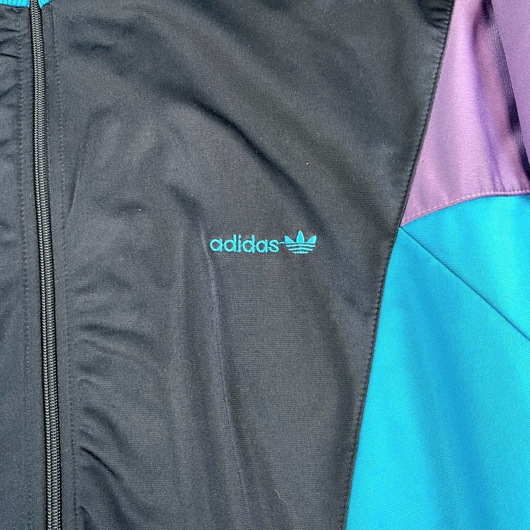 Adidas VINTAGE Adidas Originals Track Jacket M 90s Multicoloured Trefoil Mens Wide 90s Theme Size US M / EU 48-50 / 2 - 2 Thumbnail
