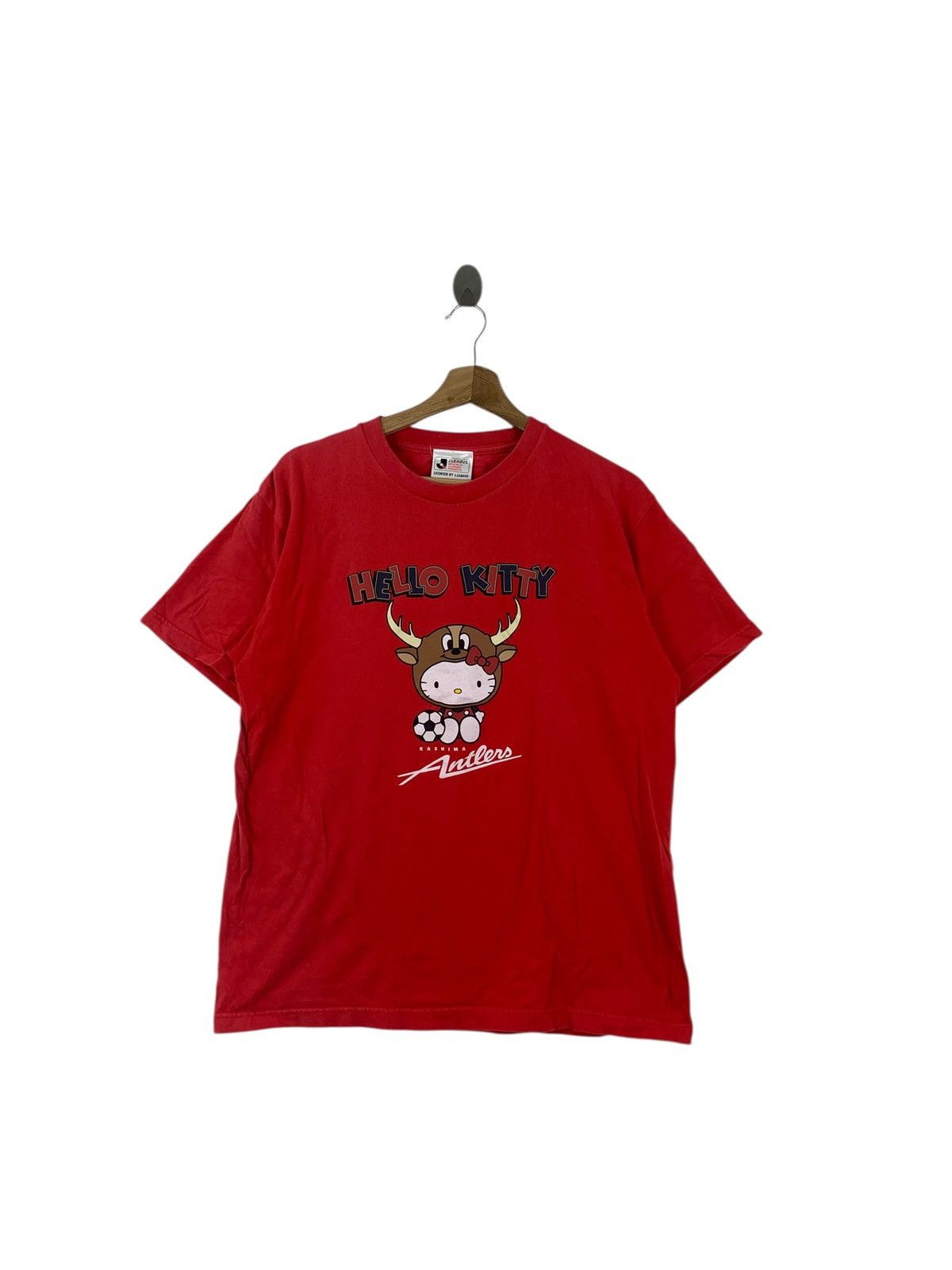 Vintage Vintage HELLO KITTY x KASHIMA ANTLERS Football Tee Shirt Top Size L / US 10 / IT 46 - 1 Thumbnail