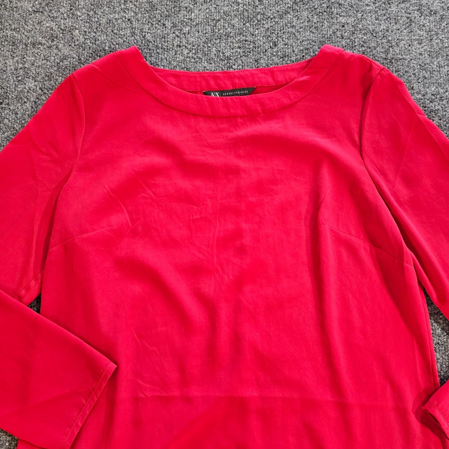 Armani Exchange Armani Exchange Dress Womens Medium Red Sheath Long Sleeve Holiday Cocktail Dress Size M / US 6-8 / IT 42-44 - 2 Thumbnail