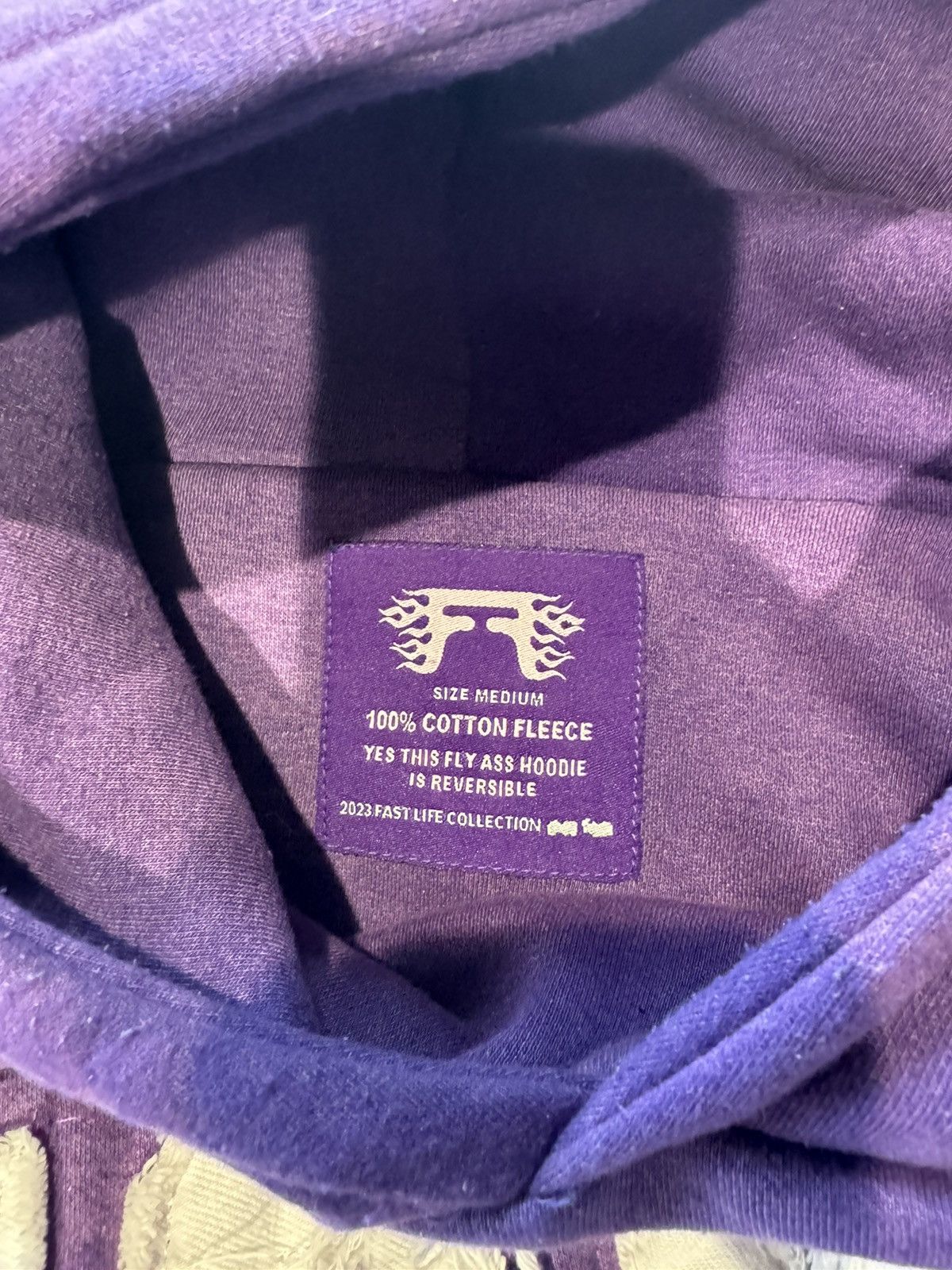 Designer FAST LIFE reversible cropped hoodie Size US M / EU 48-50 / 2 - 3 Thumbnail