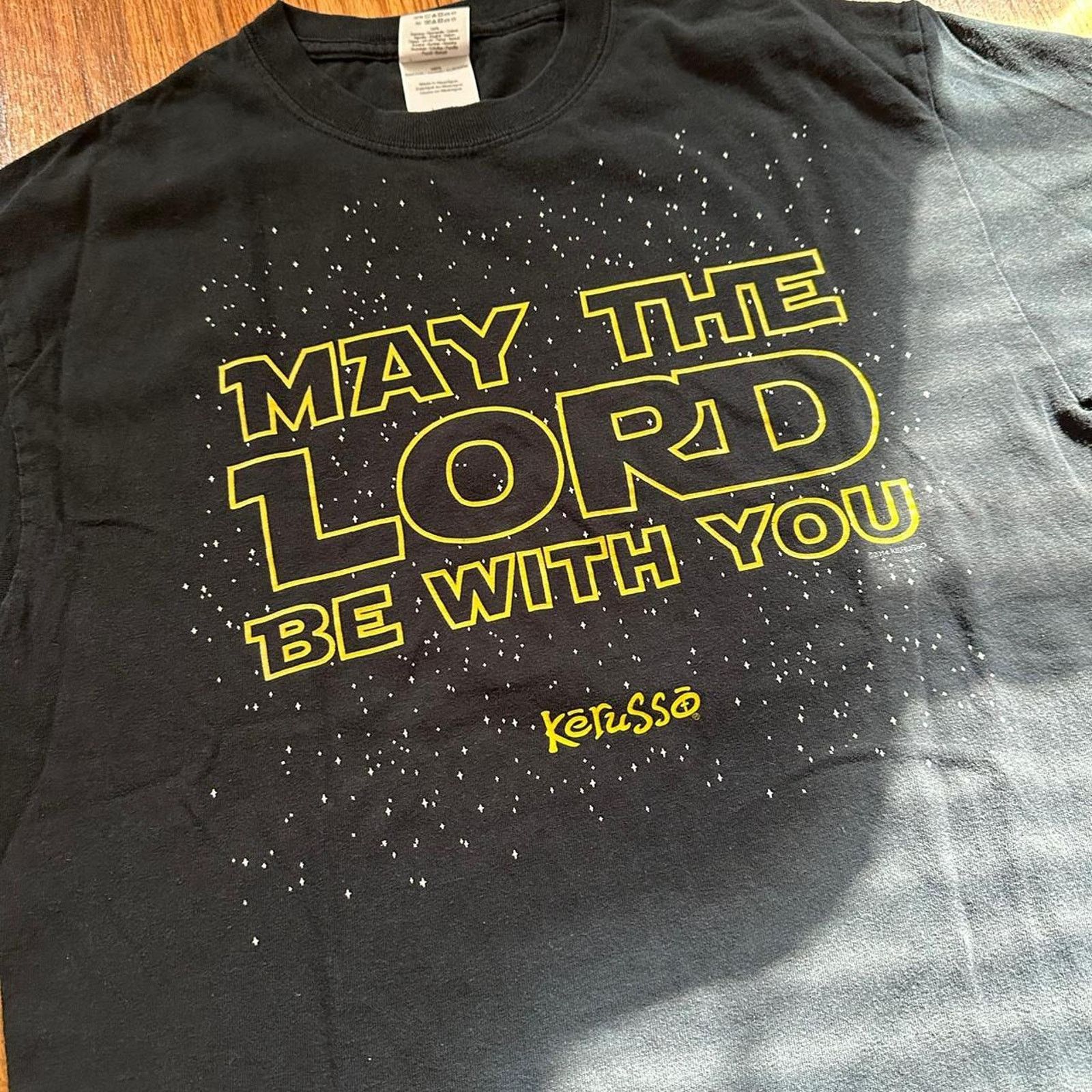 Star Wars × Vintage Kerusso Jesus Tee Star Wars May The Lord Be With You size M Size US M / EU 48-50 / 2 - 2 Thumbnail