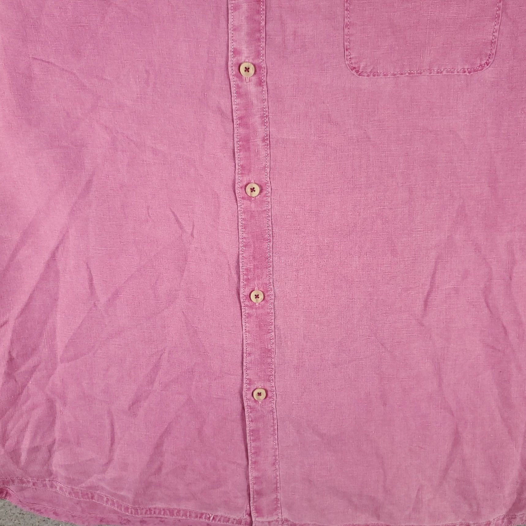 Tommy Bahama Tommy Bahama Hawaiian Shirt Mens 3XL Pink Linen Short Sleeve Button-Up Size US XXL / EU 58 / 5 - 3 Thumbnail