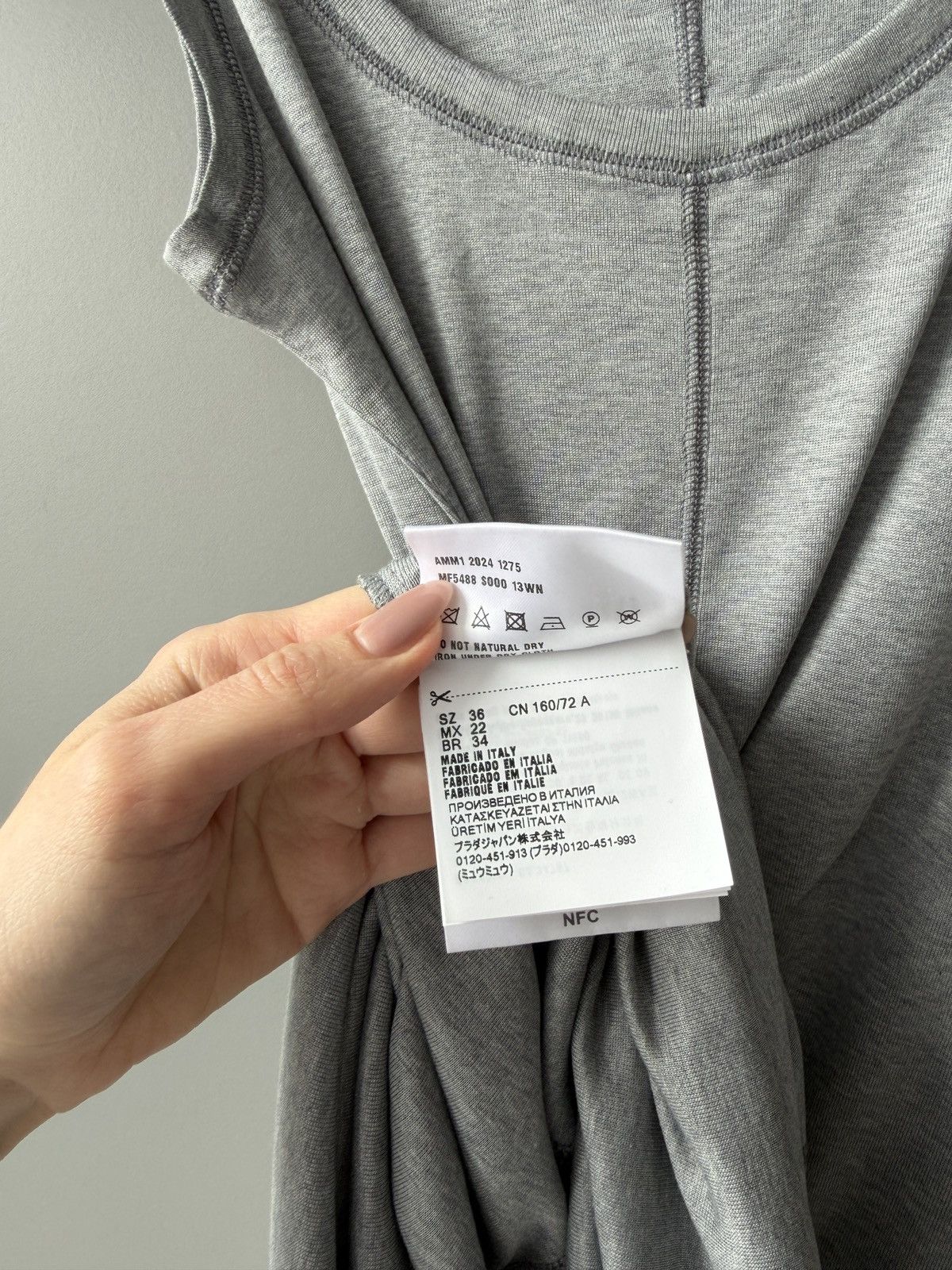 Miu Miu Miu Miu Logo-Patch Silk Midi Dress Size XS / US 0-2 / IT 36-38 - 6 Thumbnail