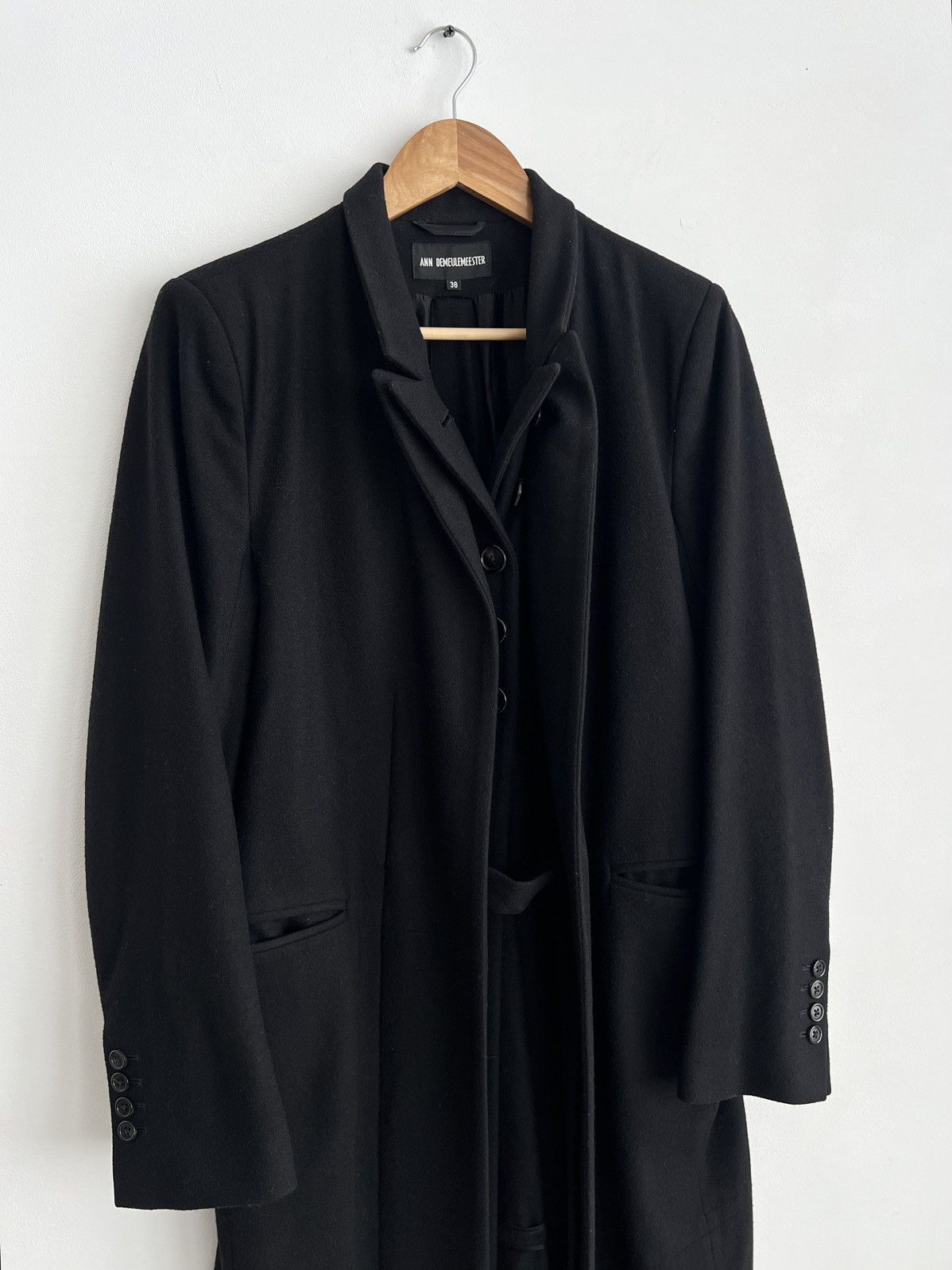 Ann Demeulemeester Ann Demeulemeester Wool Fleece Maxi Long Coat Double Belt Size S / US 4 / IT 40 - 2 Thumbnail