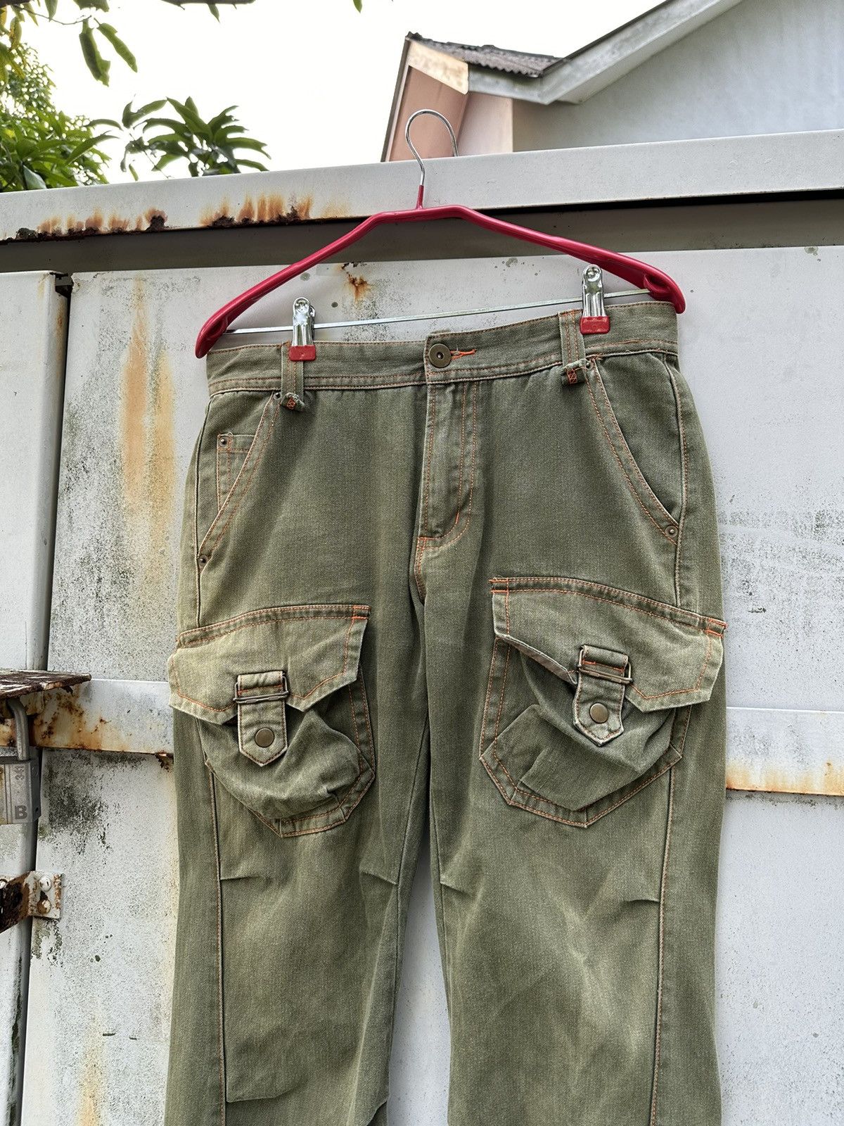 Vintage 👹Vintage Faded Garments Mens Cargo Pants Size US 30 / EU 46 - 6 Thumbnail