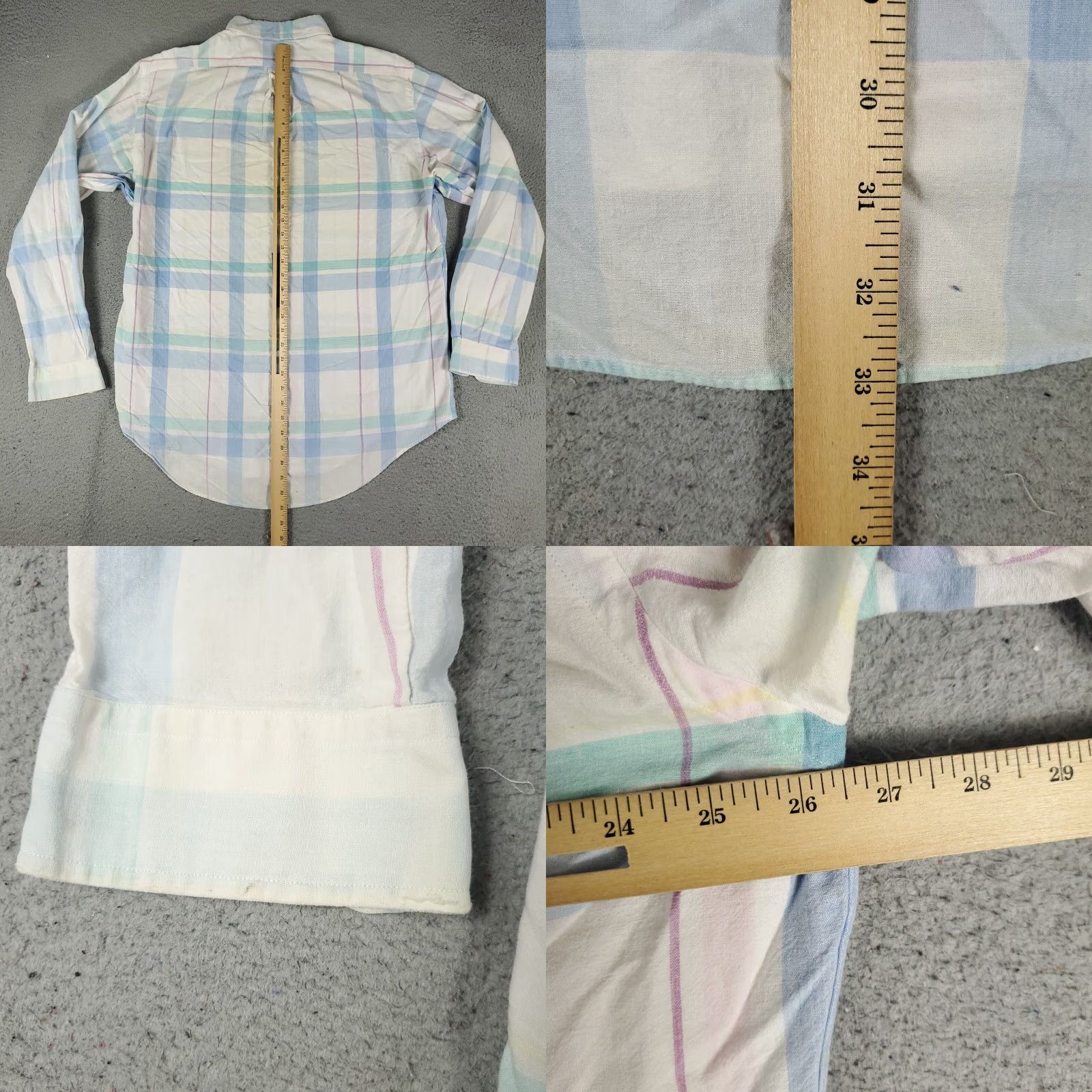 Ralph Lauren VINTAGE Ralph Lauren Shirt Men XL Blue Plaid Button-Up Pony Logo 90s CPO/Workwear Style, Regular Fit Size US XL / EU 56 / 4 - 8 Thumbnail