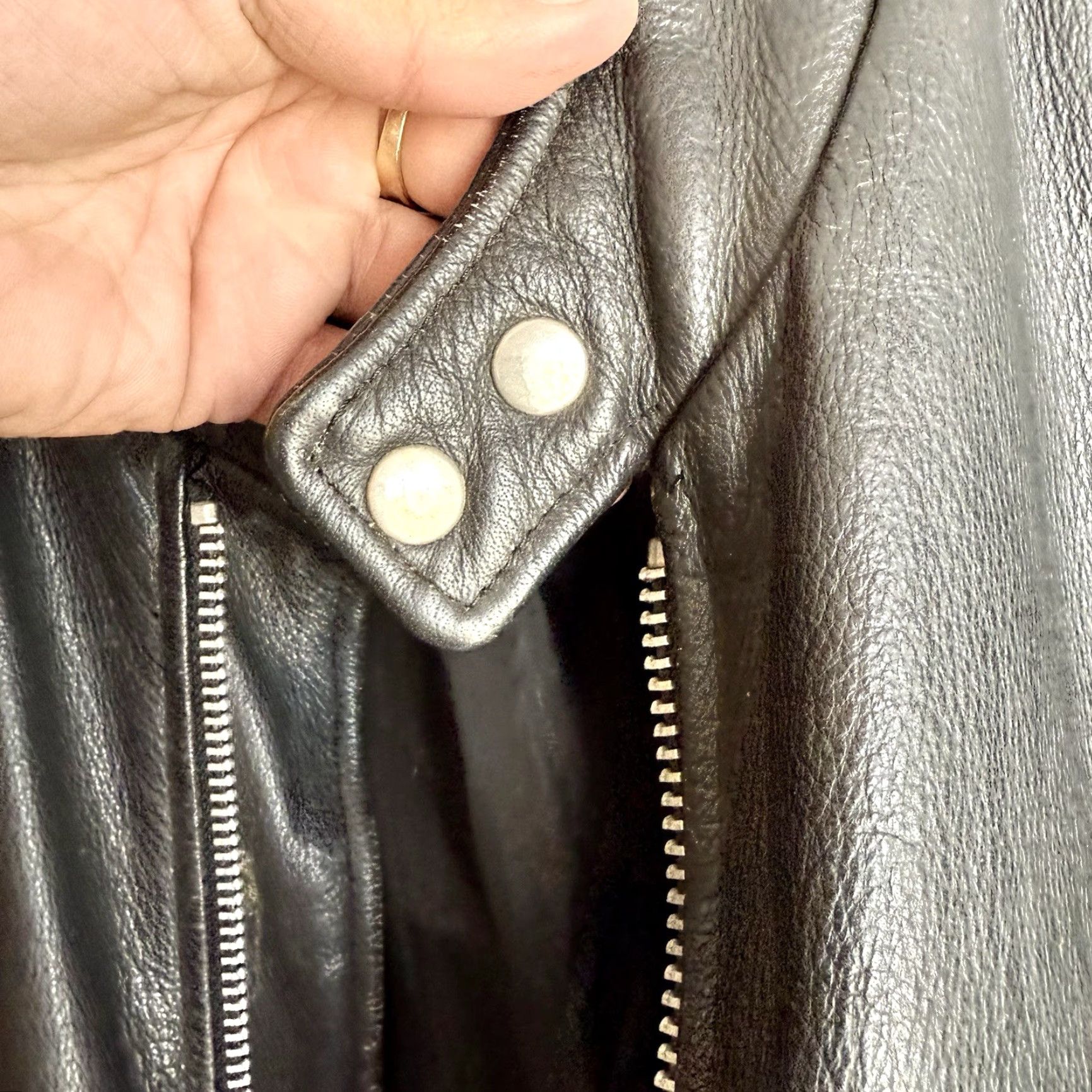Vintage VINTAGE 1960s Leather Cafe Racer Motorcycle Jacket Near Mint XXL Size 46 2XL YKK Zippers Leather Cafe Racer Jacket Mens Western? Size US XXL / EU 58 / 5 - 3 Thumbnail
