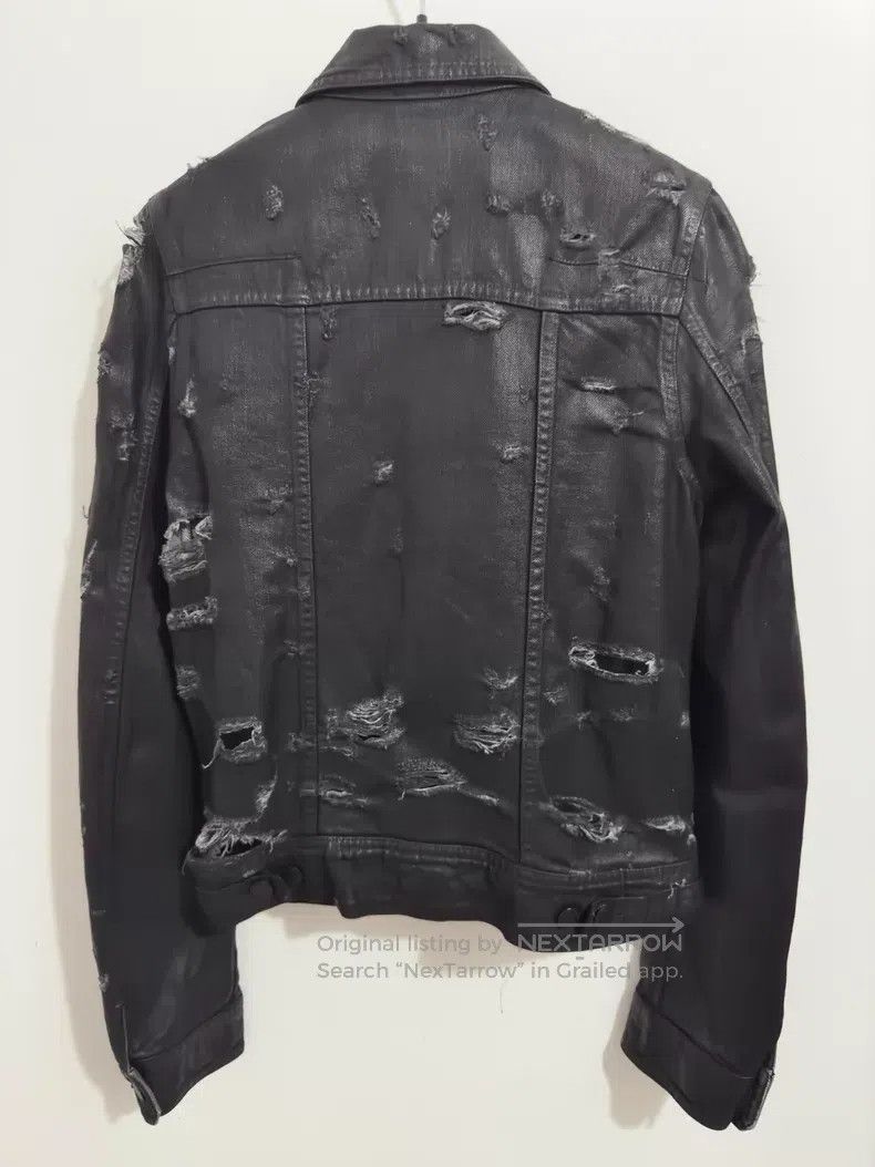 Dior Dior Black Vinyl Crackle Destroyed Denim Jacket i Size US S / EU 44-46 / 1 - 2 Thumbnail