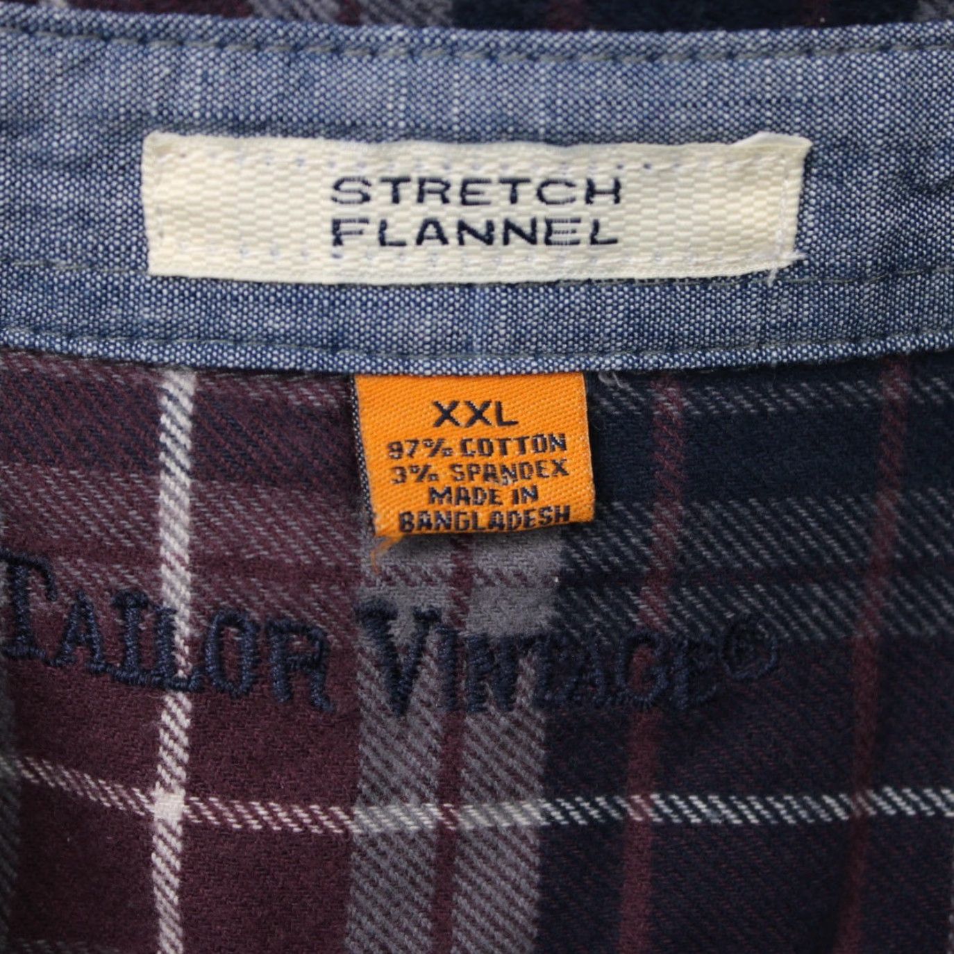 Vintage Tailor Vintage Shirt Mens 2XL Red/Blue Plaid Long Sleeve Button-Up Casual Workwear Flannel Comfortable Stretch Cotton 98% 2% Spandex Size US XXL / EU 58 / 5 - 5 Thumbnail