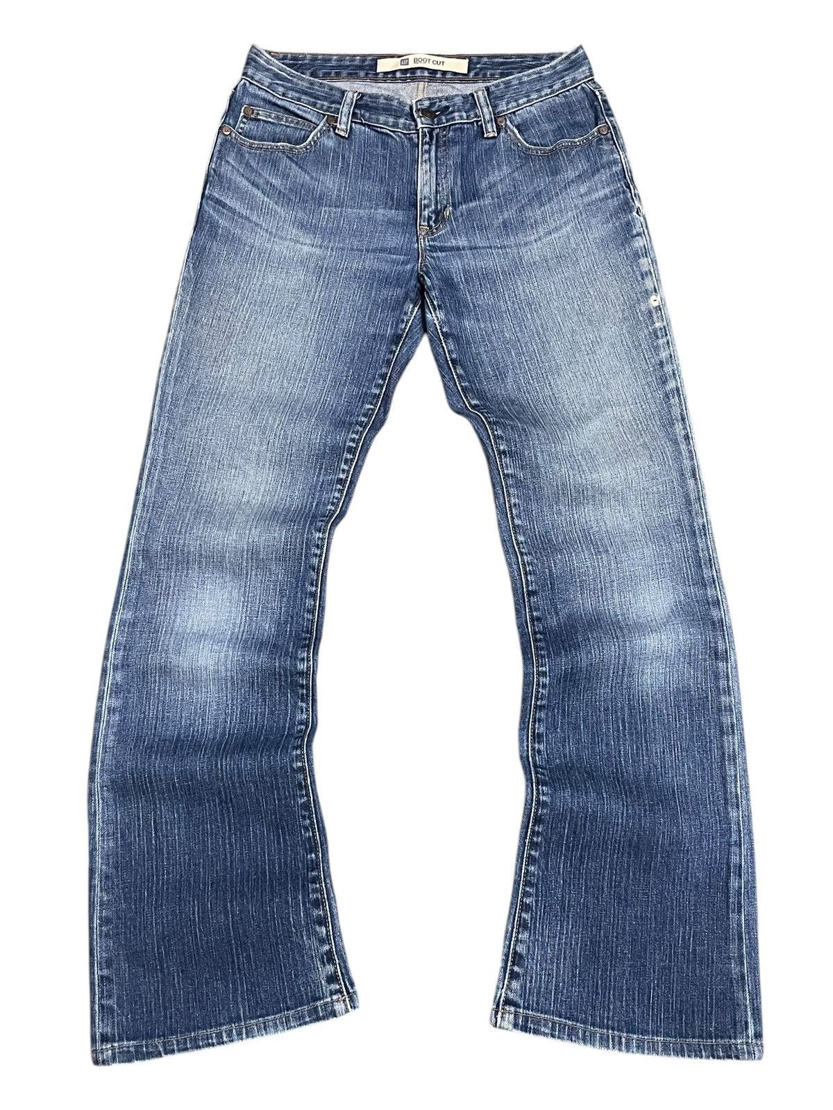 Gap × Yeezy Vintage Y2K Gap Bootcut Strech Denim Blue Washed Jeans Size 30" / US 8 / IT 44 - 2 Thumbnail