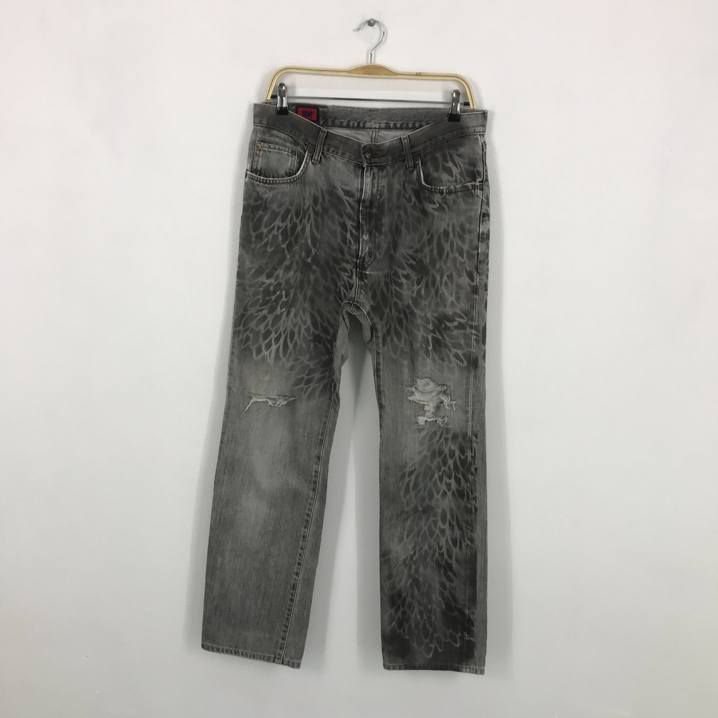 Edwin black faded denim edwin distressed jean pants Size US 32 / EU 48 - 1 Thumbnail