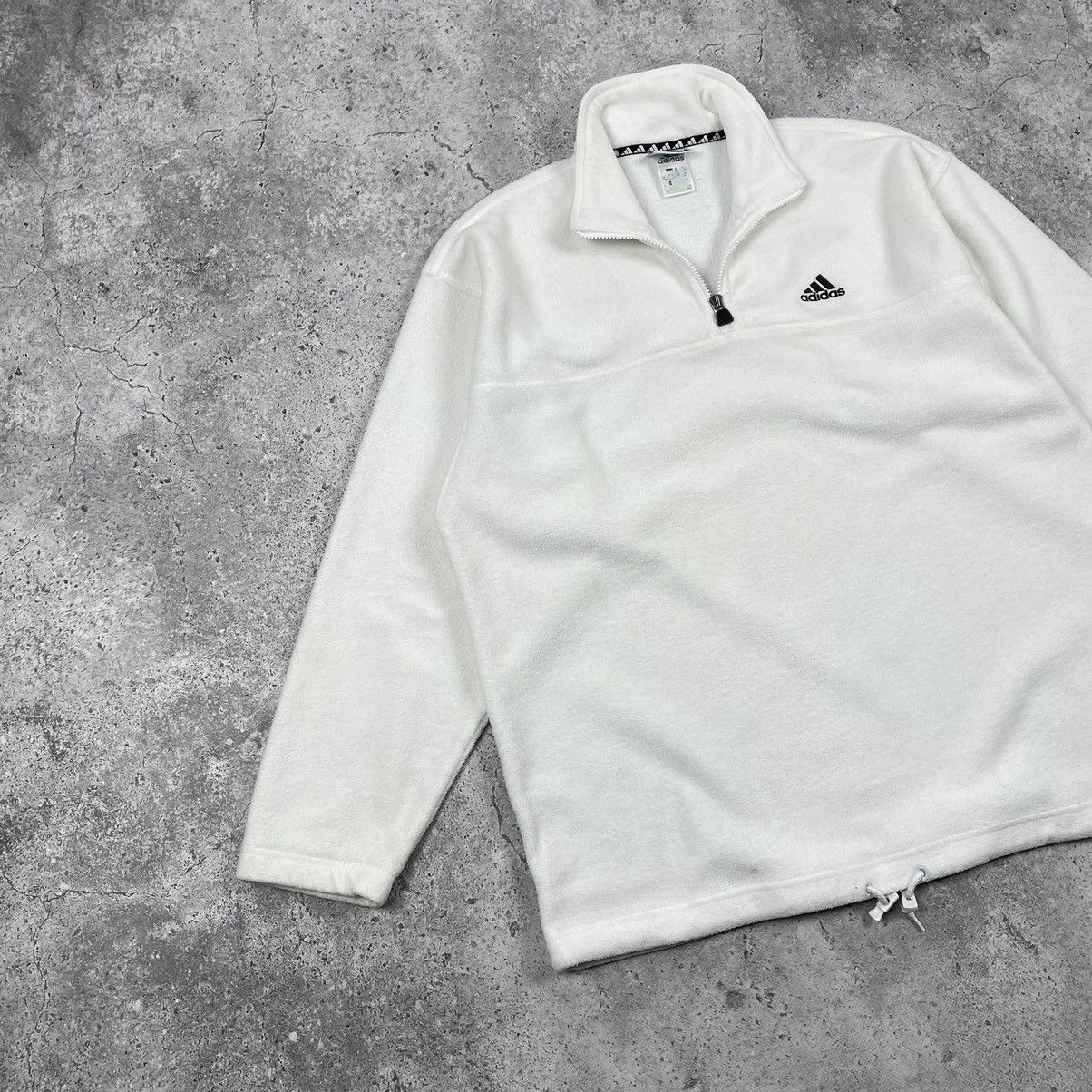 Adidas × Vintage Adidas Vintage 90s 1/3 Zip Fleece Sweatshirt Size US M / EU 48-50 / 2 - 4 Thumbnail