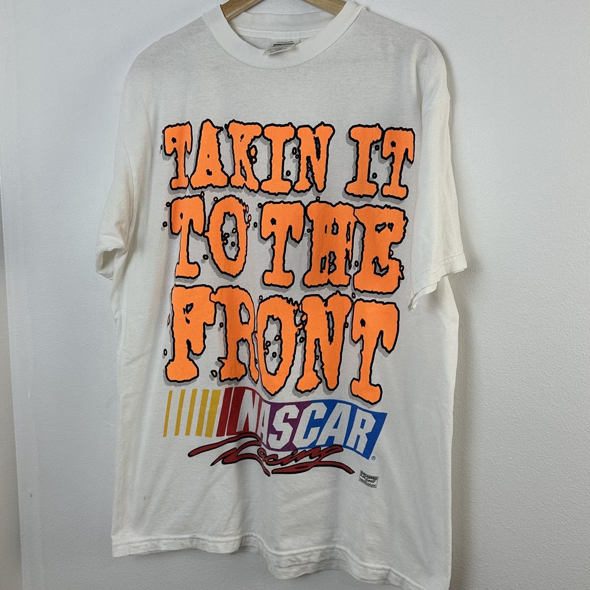 NASCAR × Vintage Vintage 90s Nascar T Shirt Size L Takin It To The Front Size US L / EU 52-54 / 3 - 2 Thumbnail