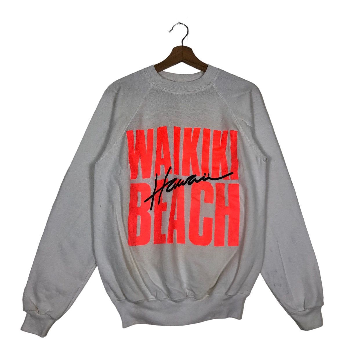 Japanese Brand 🔥90’s Vintage Sweatshirt USA Hanes Hawaii Waikiki Beach Size US L / EU 52-54 / 3 - 2 Thumbnail