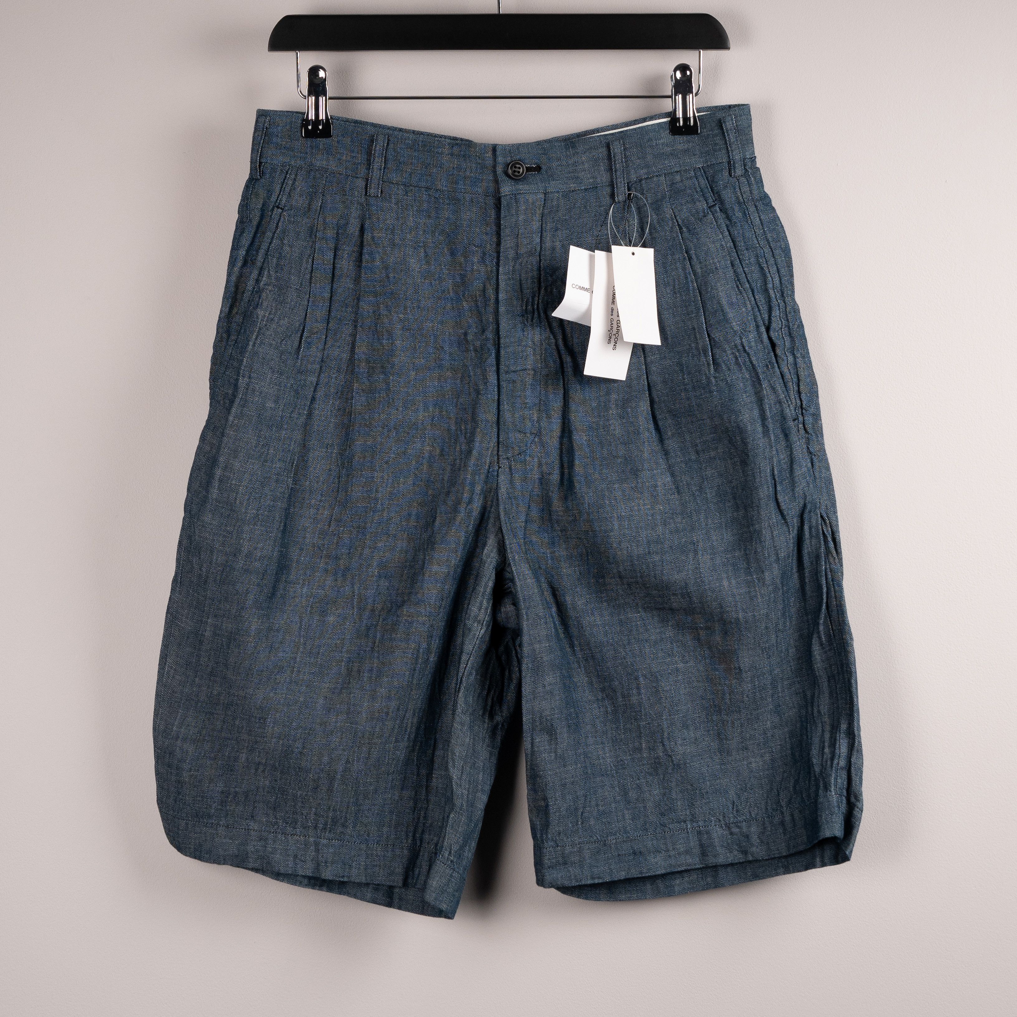 Comme des Garcons Comme Des Garçons SS11 Pleated Shorts Blue Size 29" - 1 Thumbnail