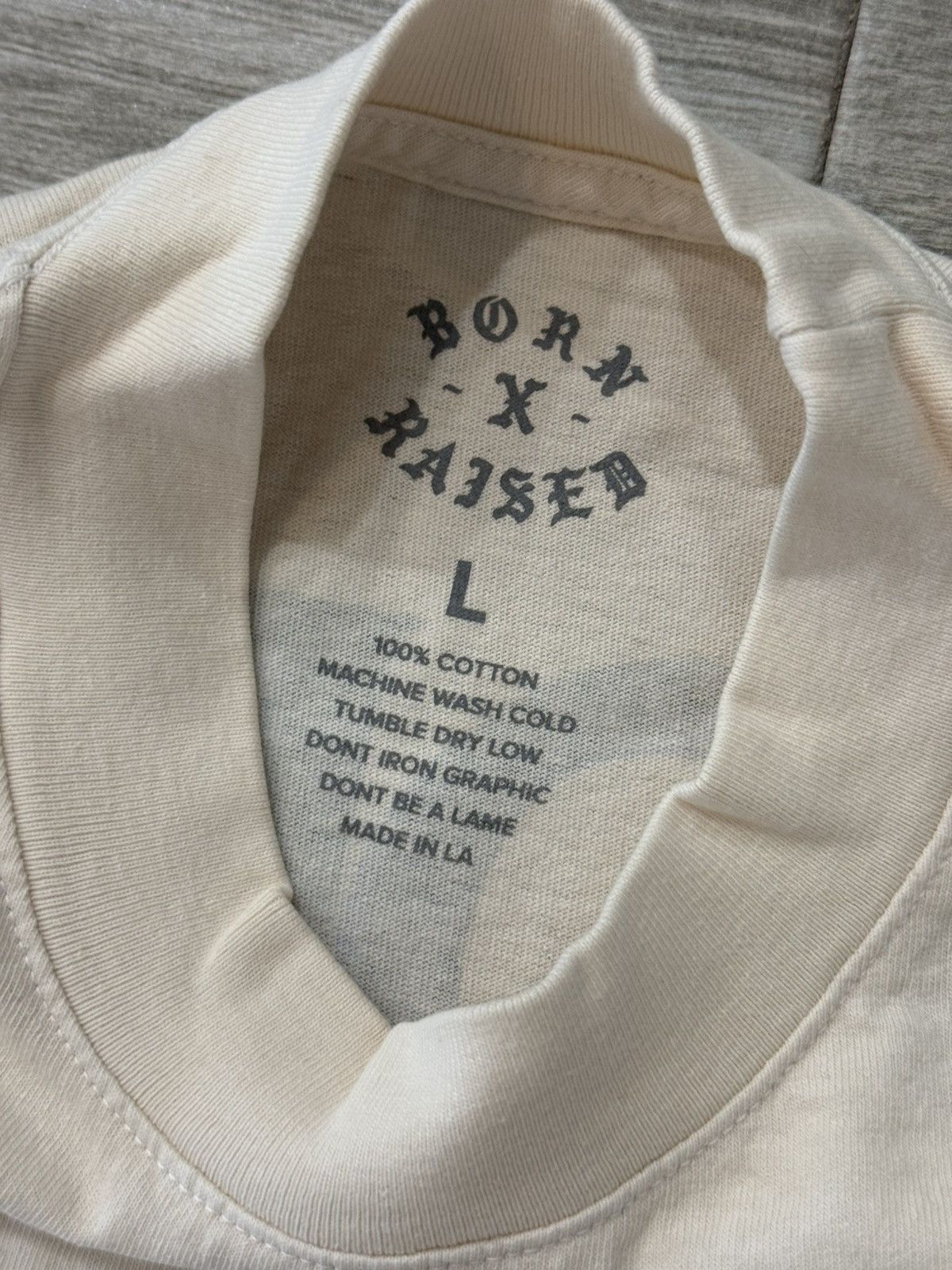 Born X Raised Men's BORN X RAISED Crooked Tee T-Shirt Cream Size L Large Size US L / EU 52-54 / 3 - 3 Thumbnail
