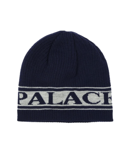 image of Hypebeast x Palace Jeans Nein Cuff Beanie Navy, Men's