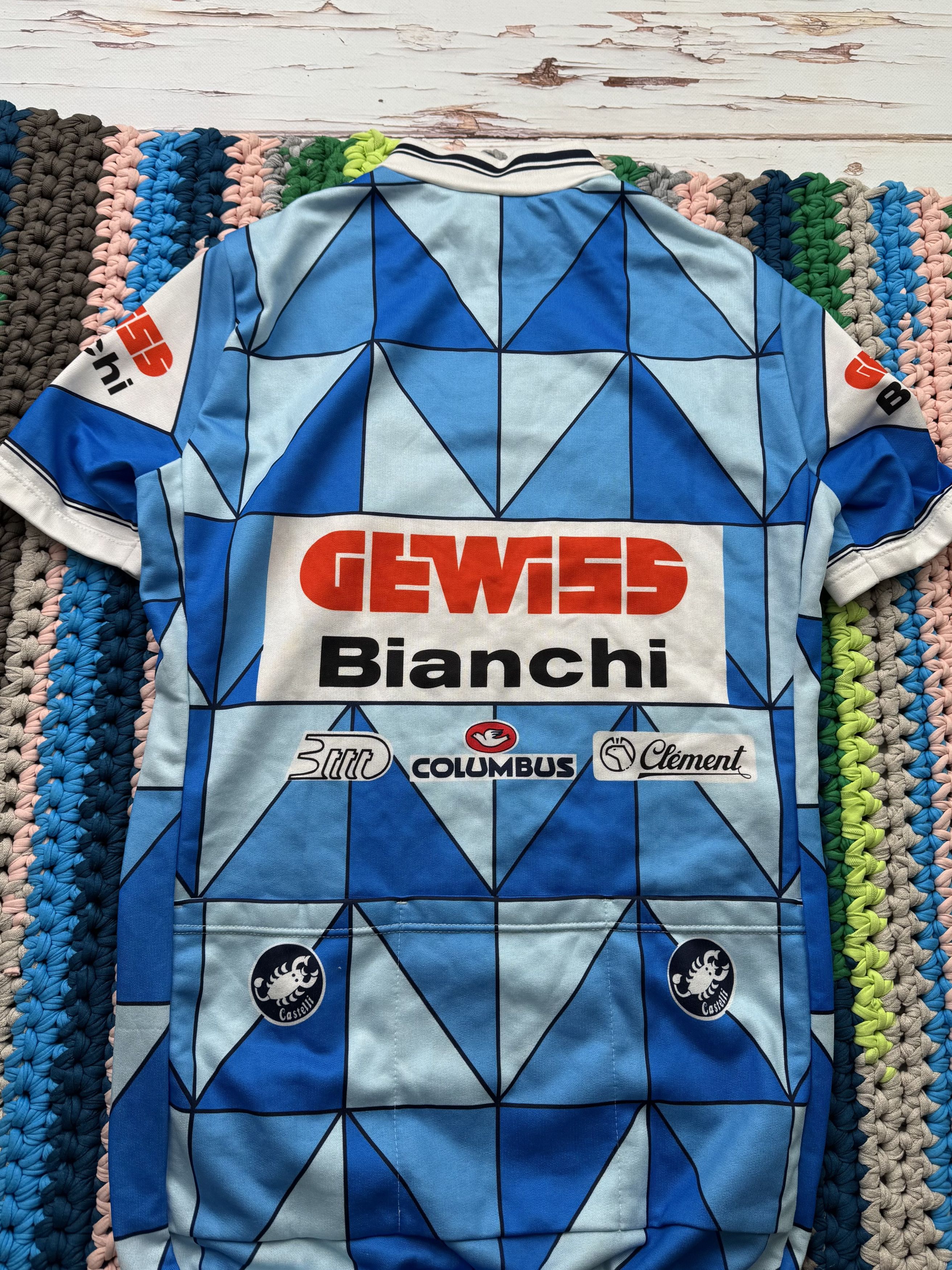 Vintage Castelli Bianchi Vintage Jersey (V310)(D10) Size US S / EU 44-46 / 1 - 14 Thumbnail