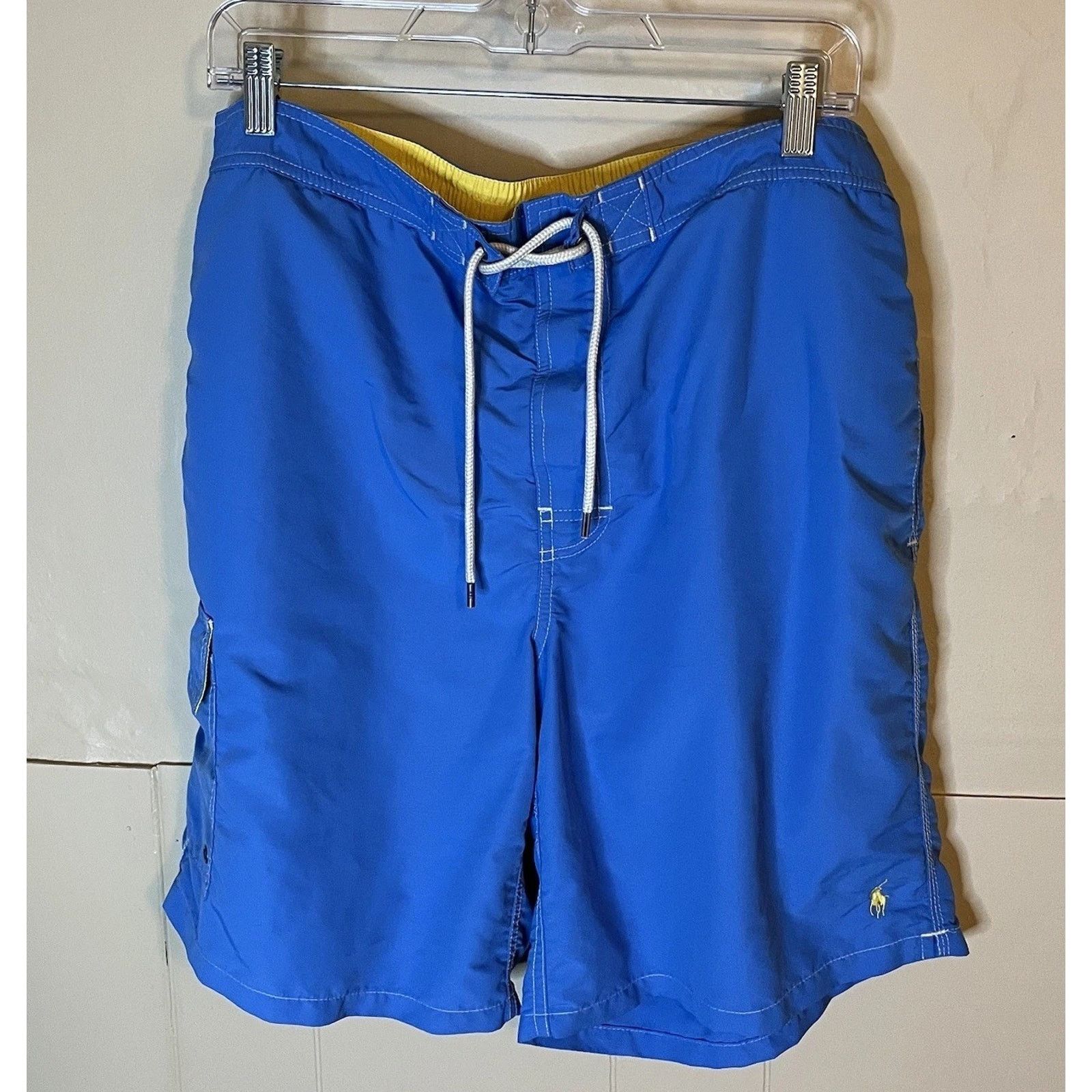 Polo Ralph Lauren Polo Ralph Lauren Mens XL Blue Swim Trunks Yellow Pony Size US 36 / EU 52 - 1 Thumbnail