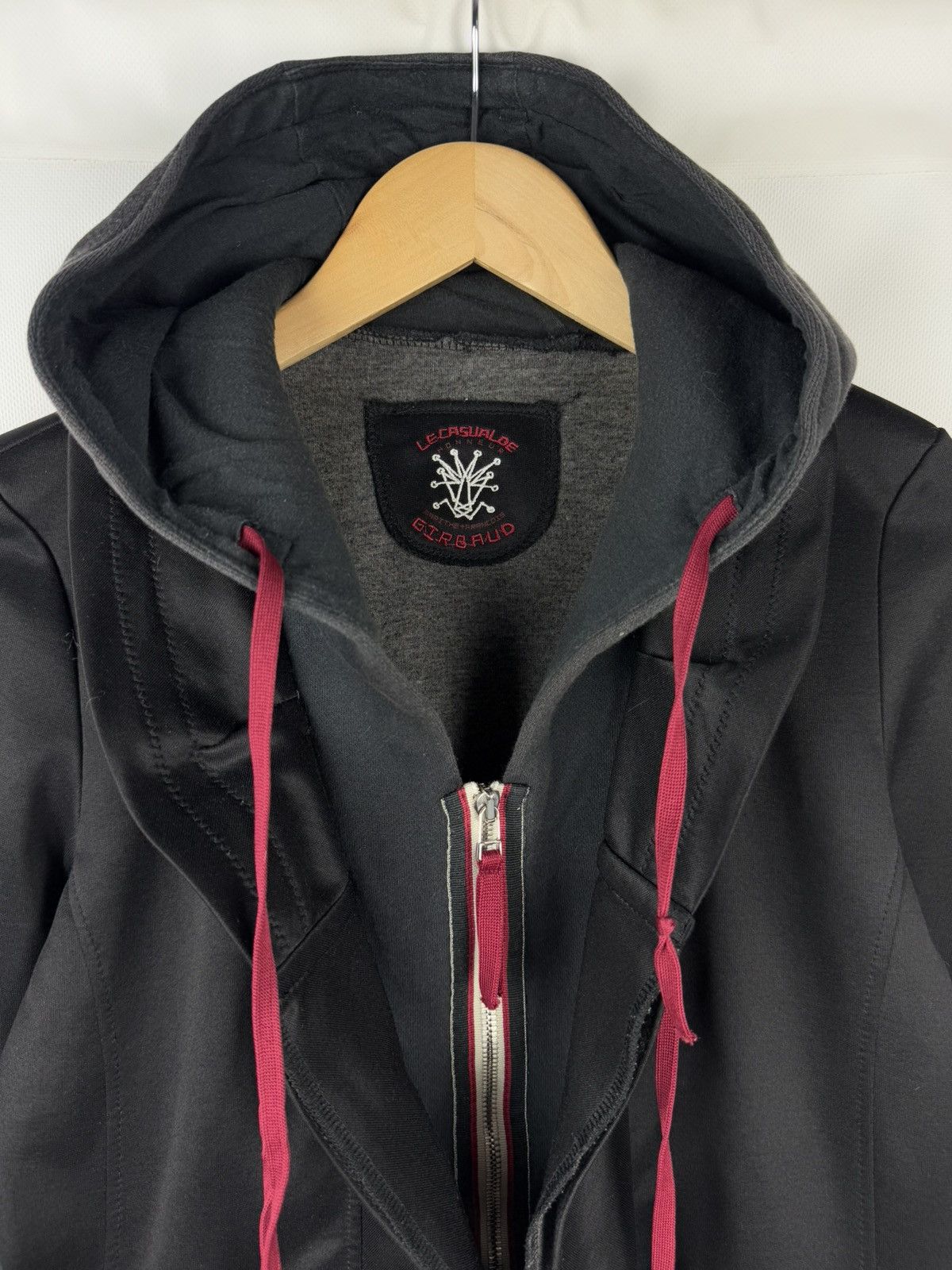 Marithe + Francois Girbaud × Vintage Marithe Francois Girbaud Vintage Avant-garde Full Zip Hoodie Size L / US 10 / IT 46 - 8 Thumbnail