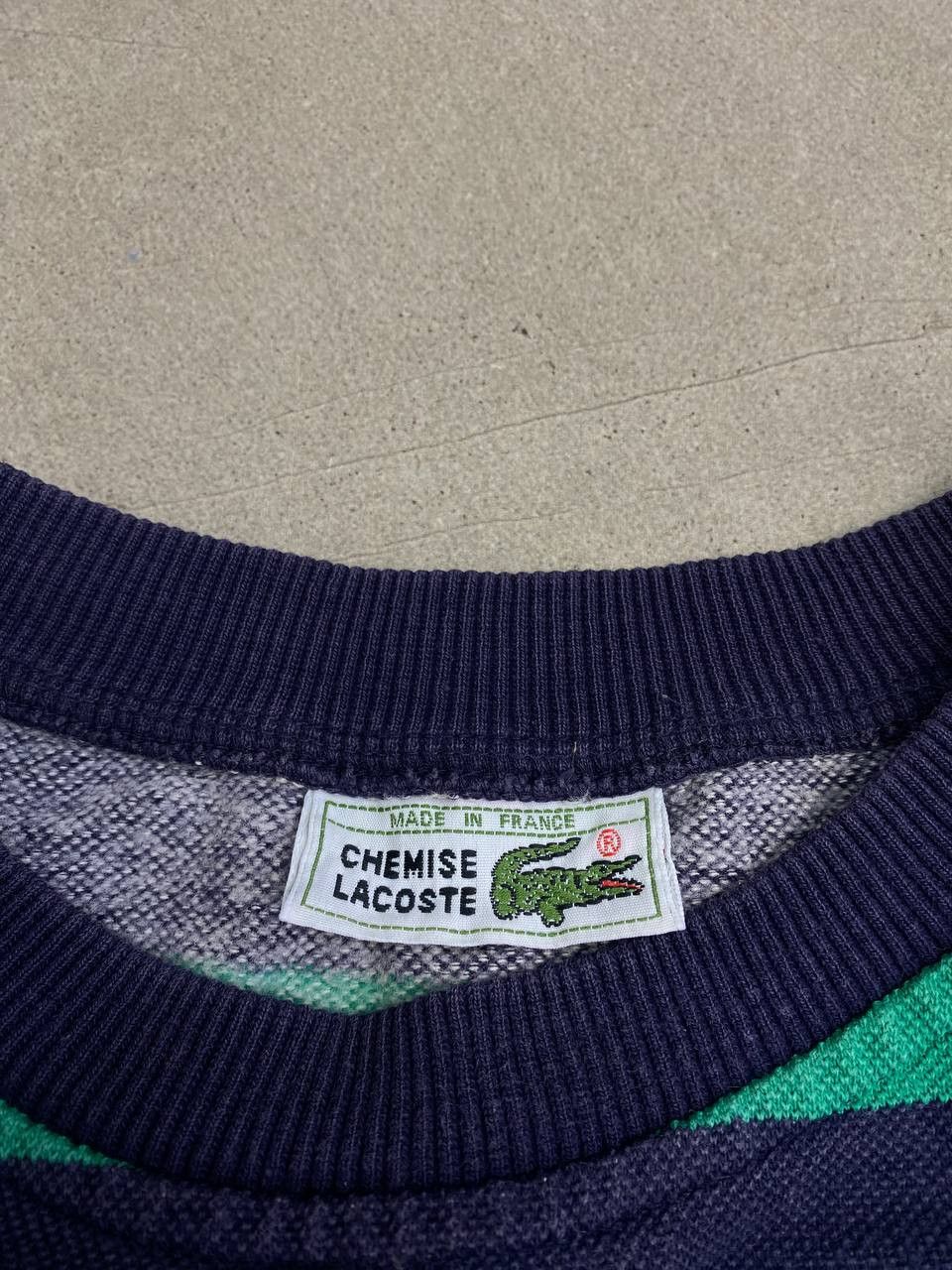 Lacoste Vintage La Chemise Lacoste Striped Sweatshirt Size US L / EU 52-54 / 3 - 13 Thumbnail