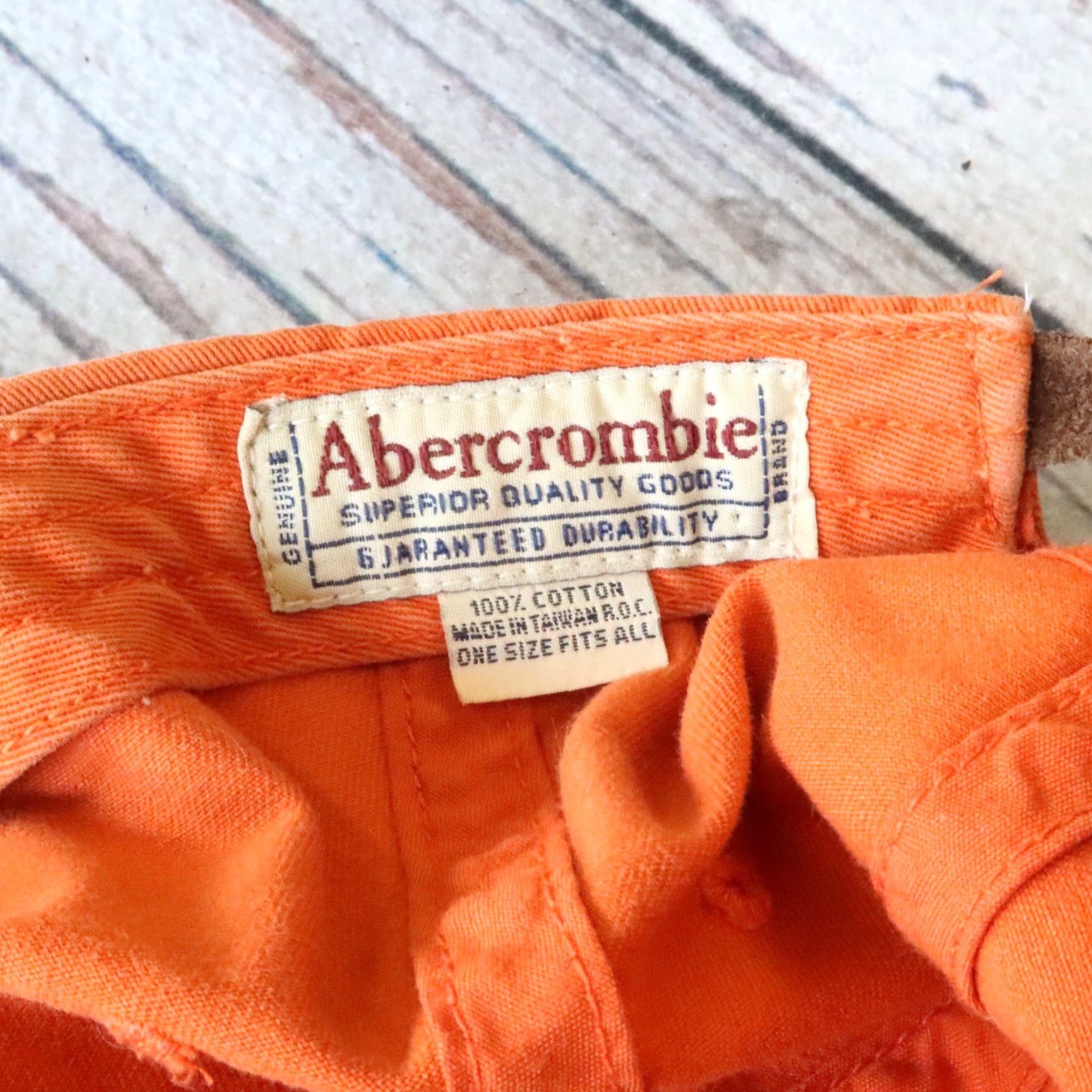 Vintage Vintage Abercrombie & Fitch Hat Strapback Baseball Cap One Size Orange Men Hats Size ONE SIZE - 4 Thumbnail